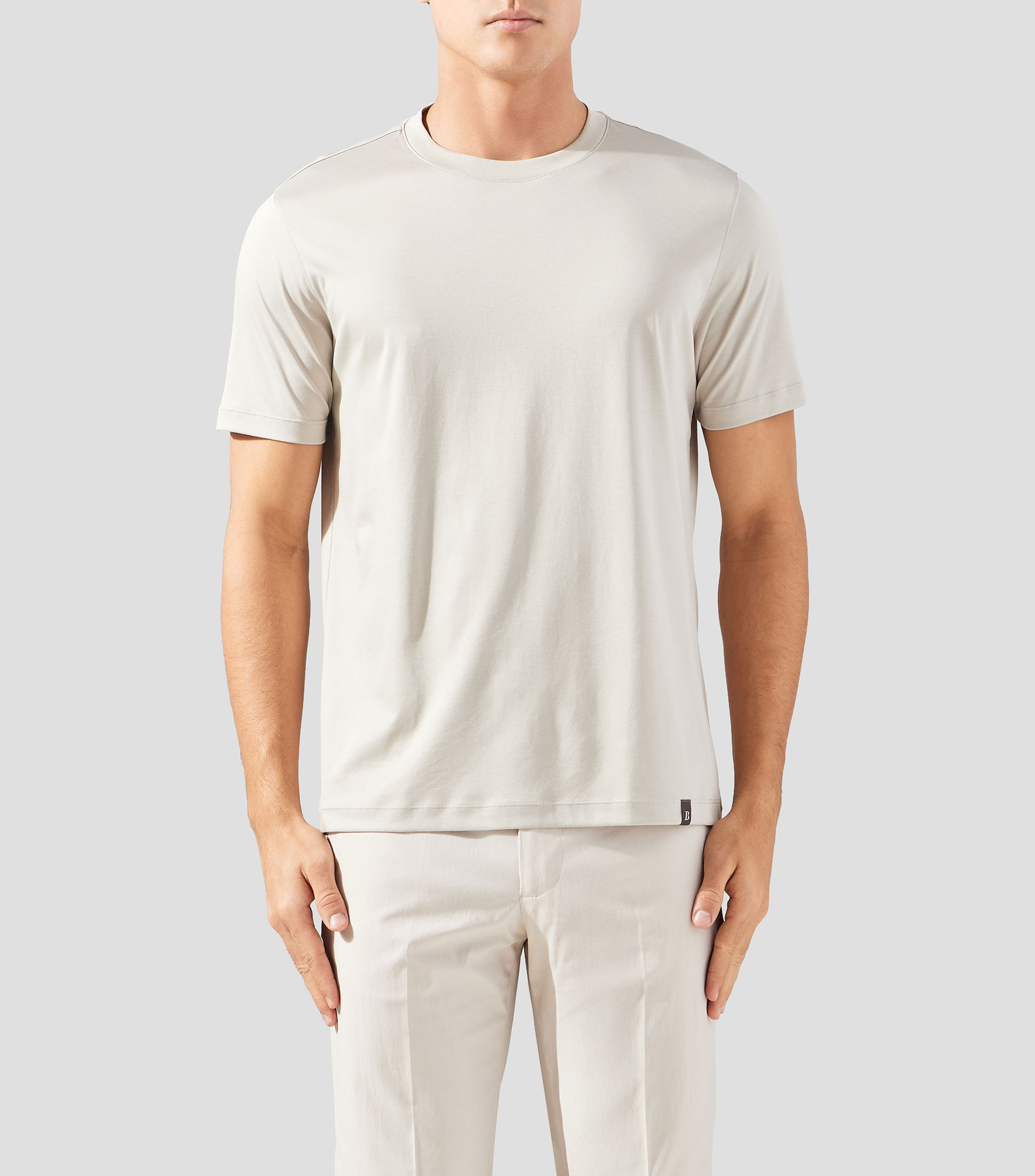 Playera cuello redondo manga corta lisa Hombre