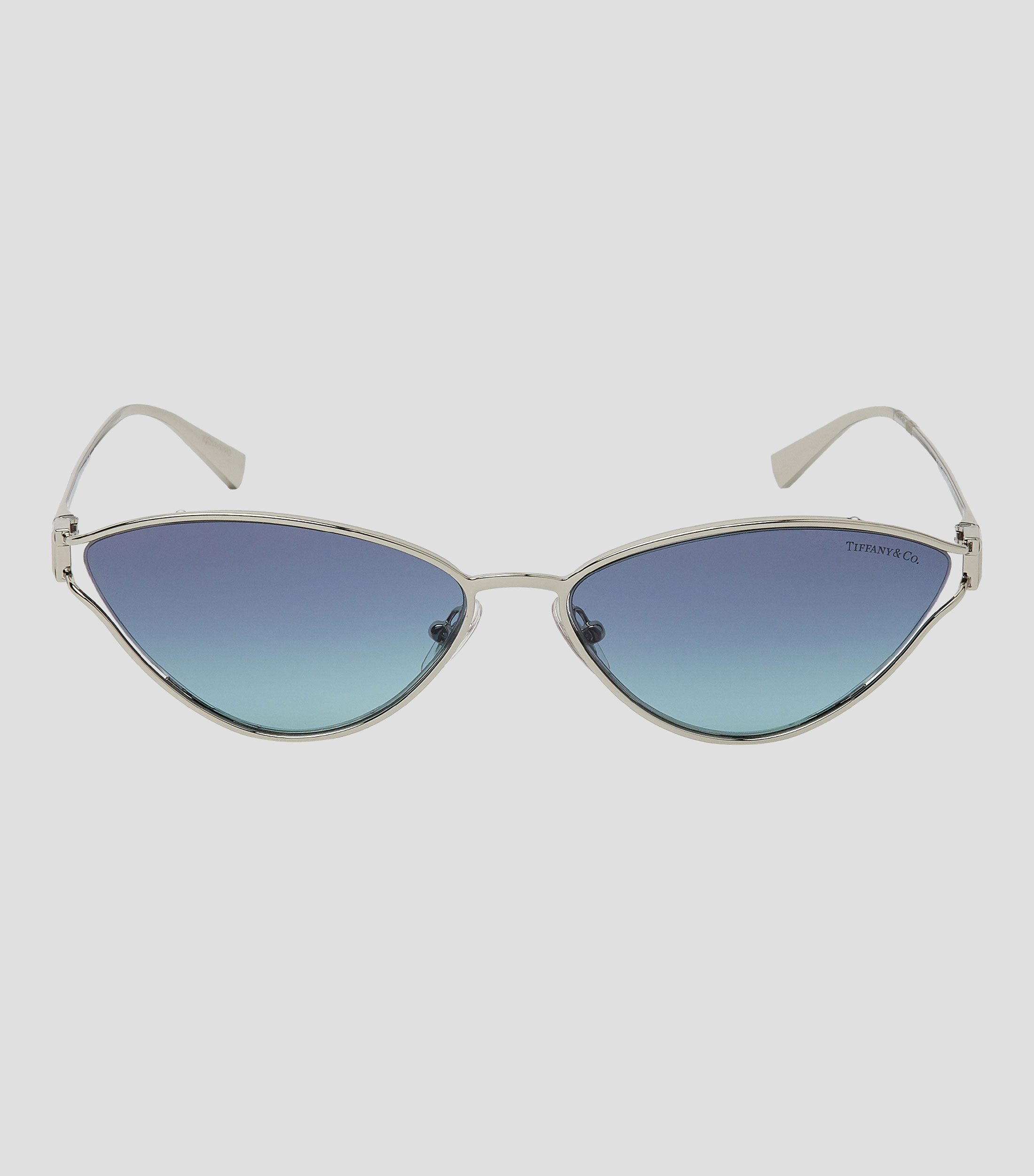 Lentes de sol ojo de gato plateados Mujer