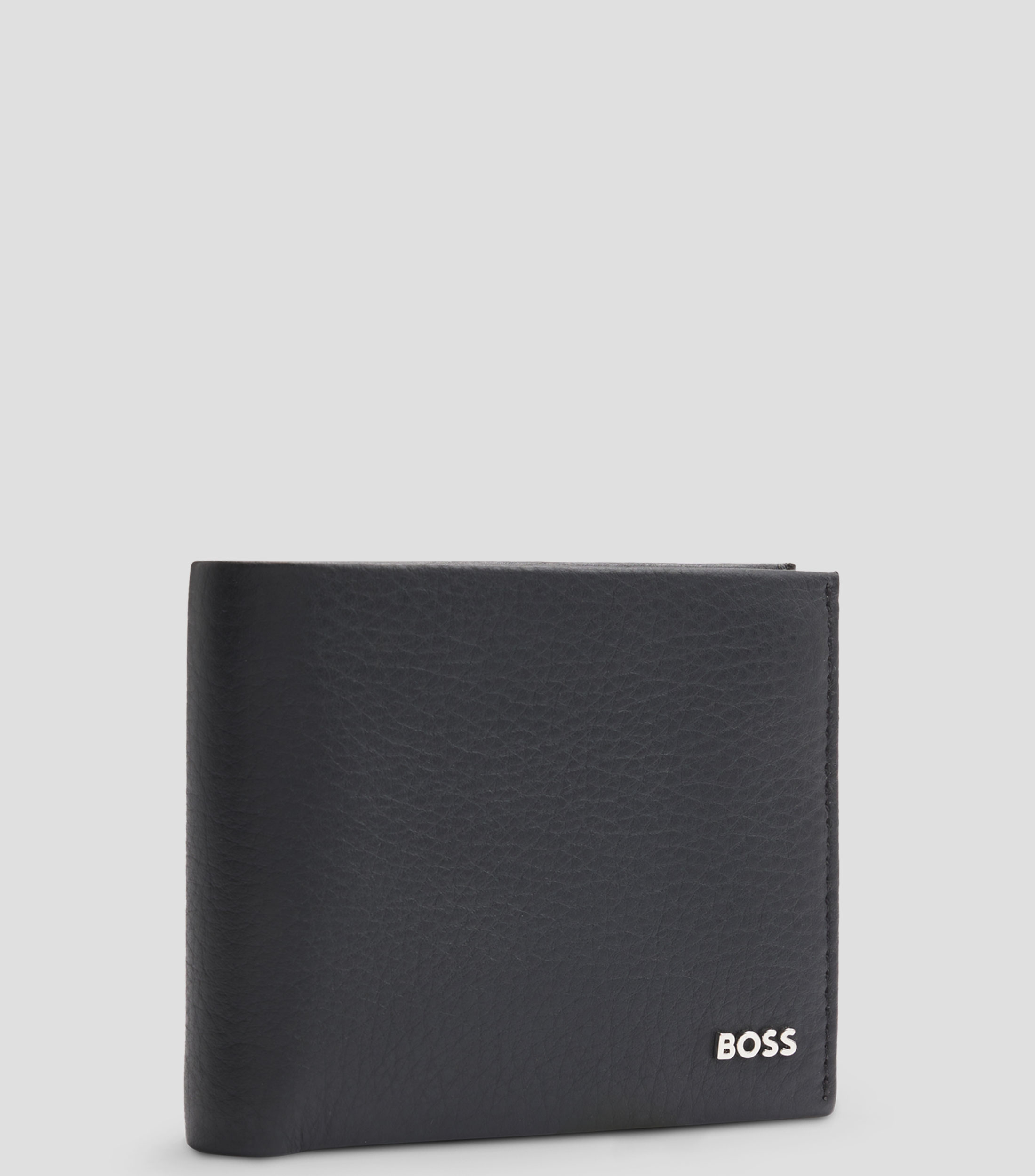 Cartera de piel italiana con letras del logotipo Hombre