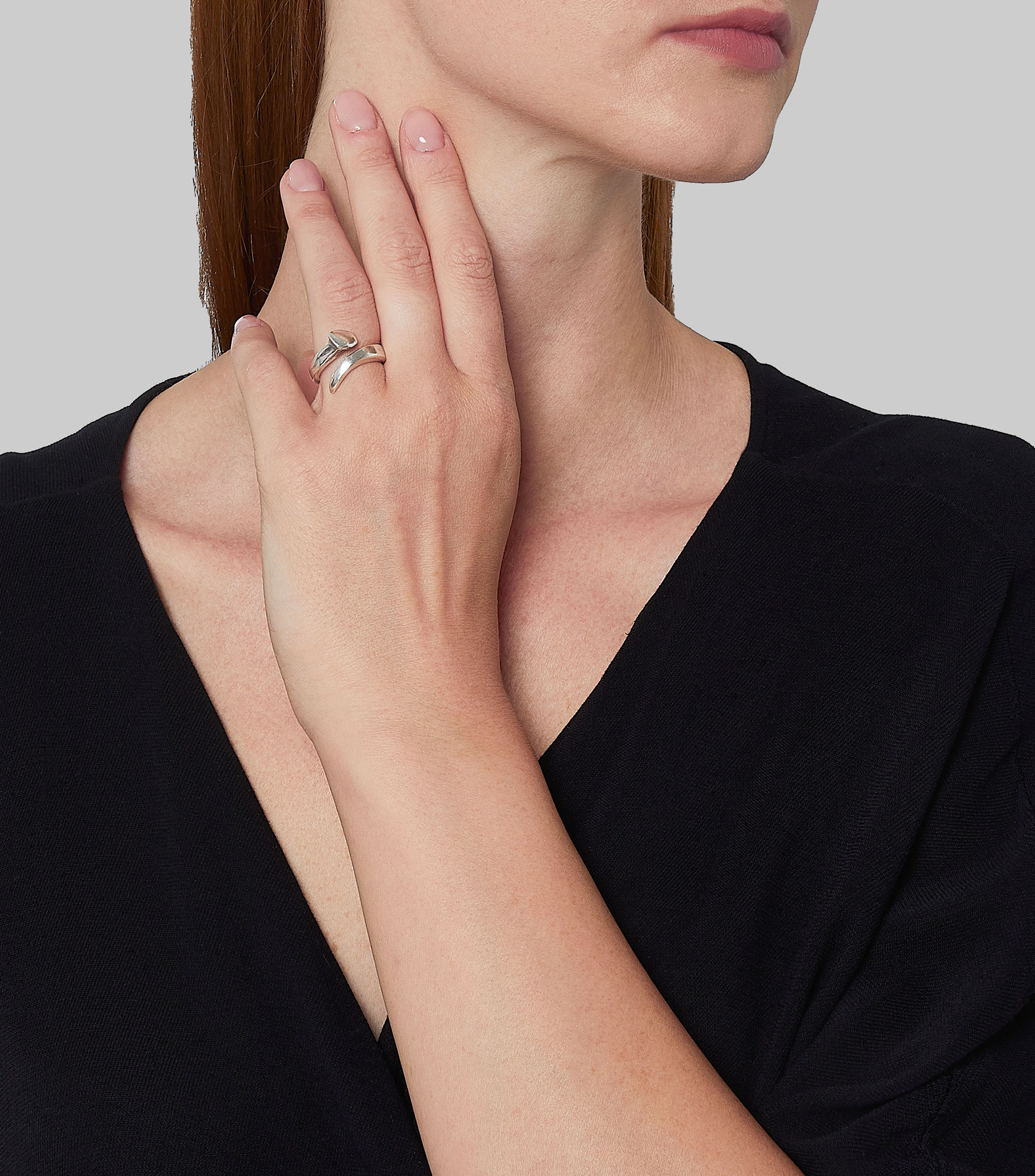 Anillo en plata entrelazado Mujer