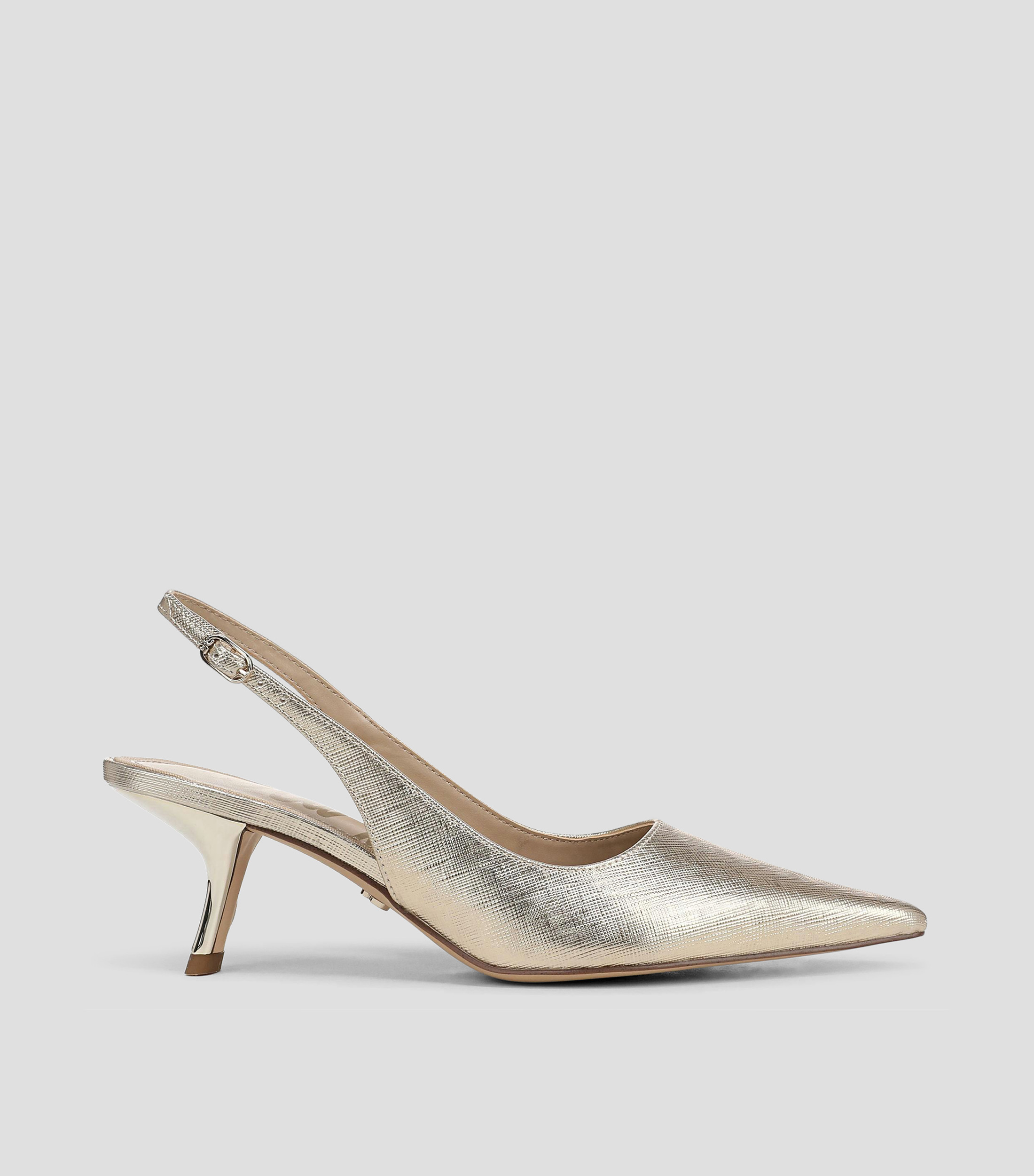 Zapatillas con tacón medio de aguja Mujer