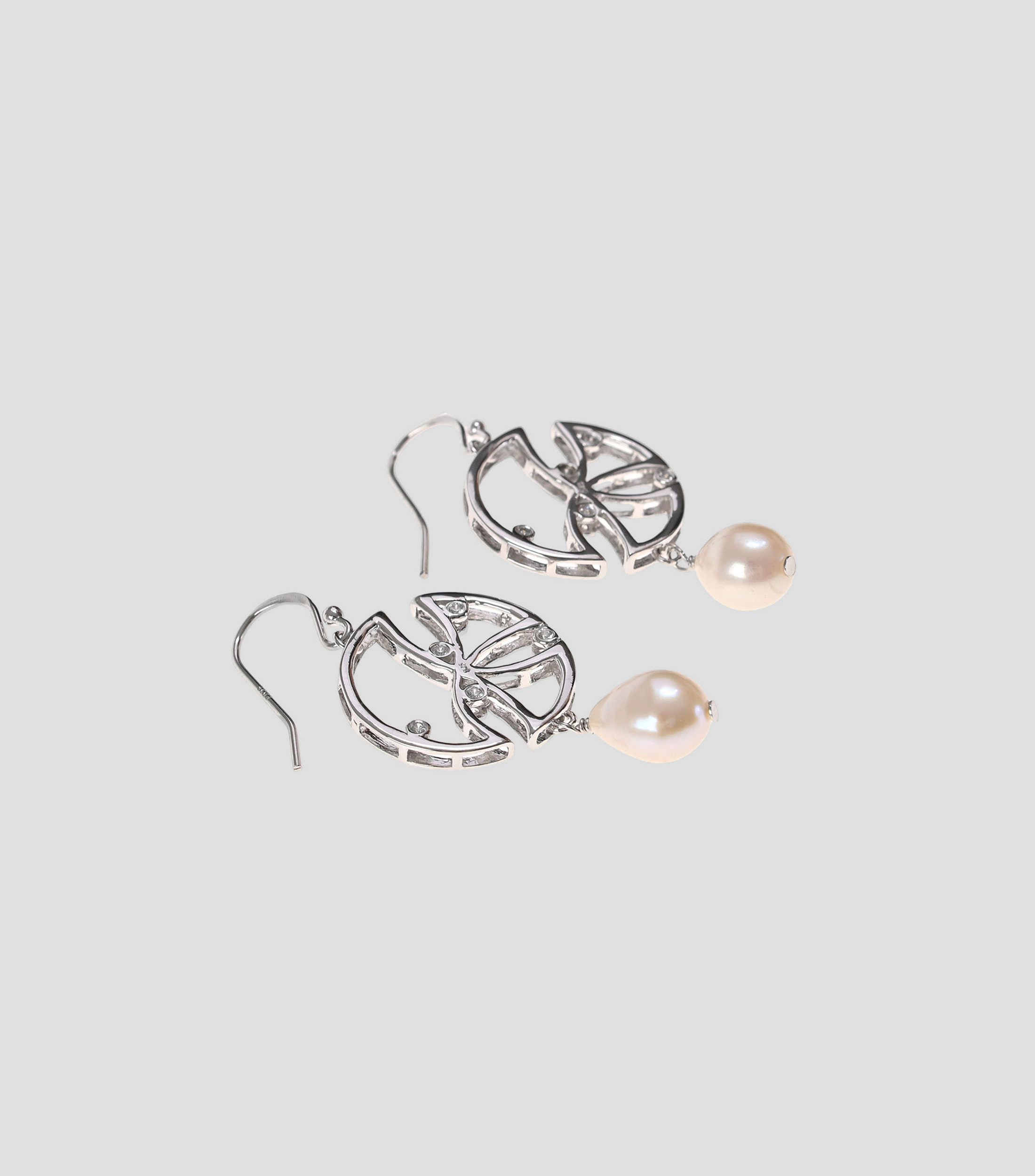 Aretes en Plata .925 con Perlas Mujer
