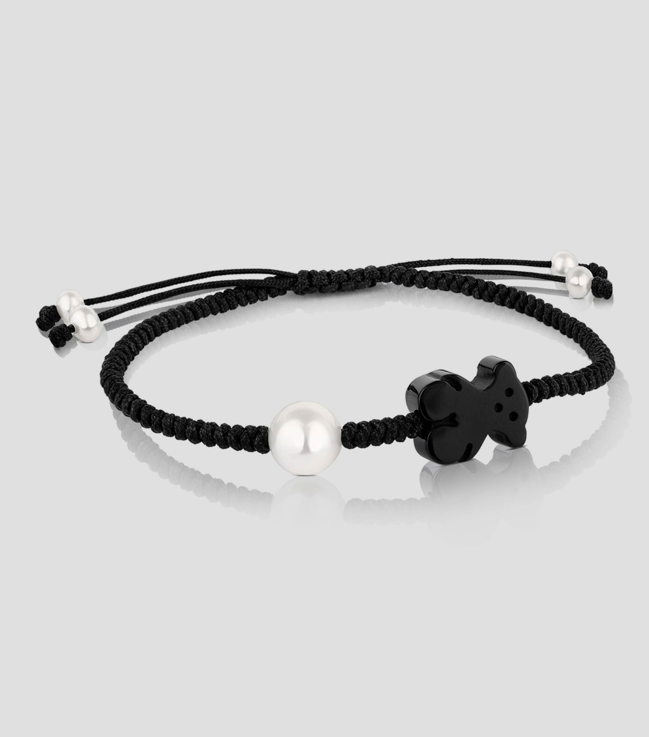 Pulsera Ajustable negra Tibet Mujer