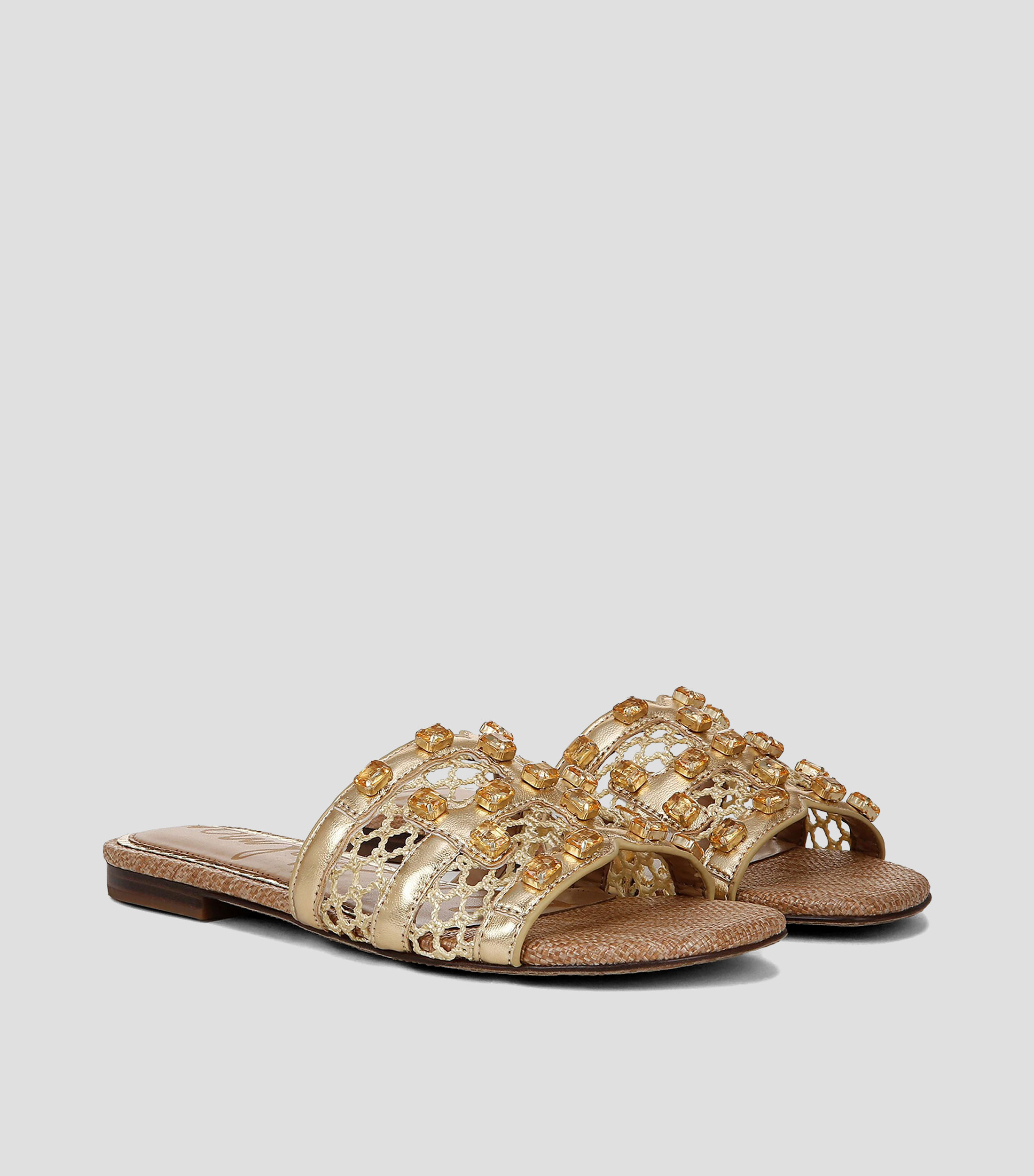 Sandalias con tacón bajo media luna Mujer
