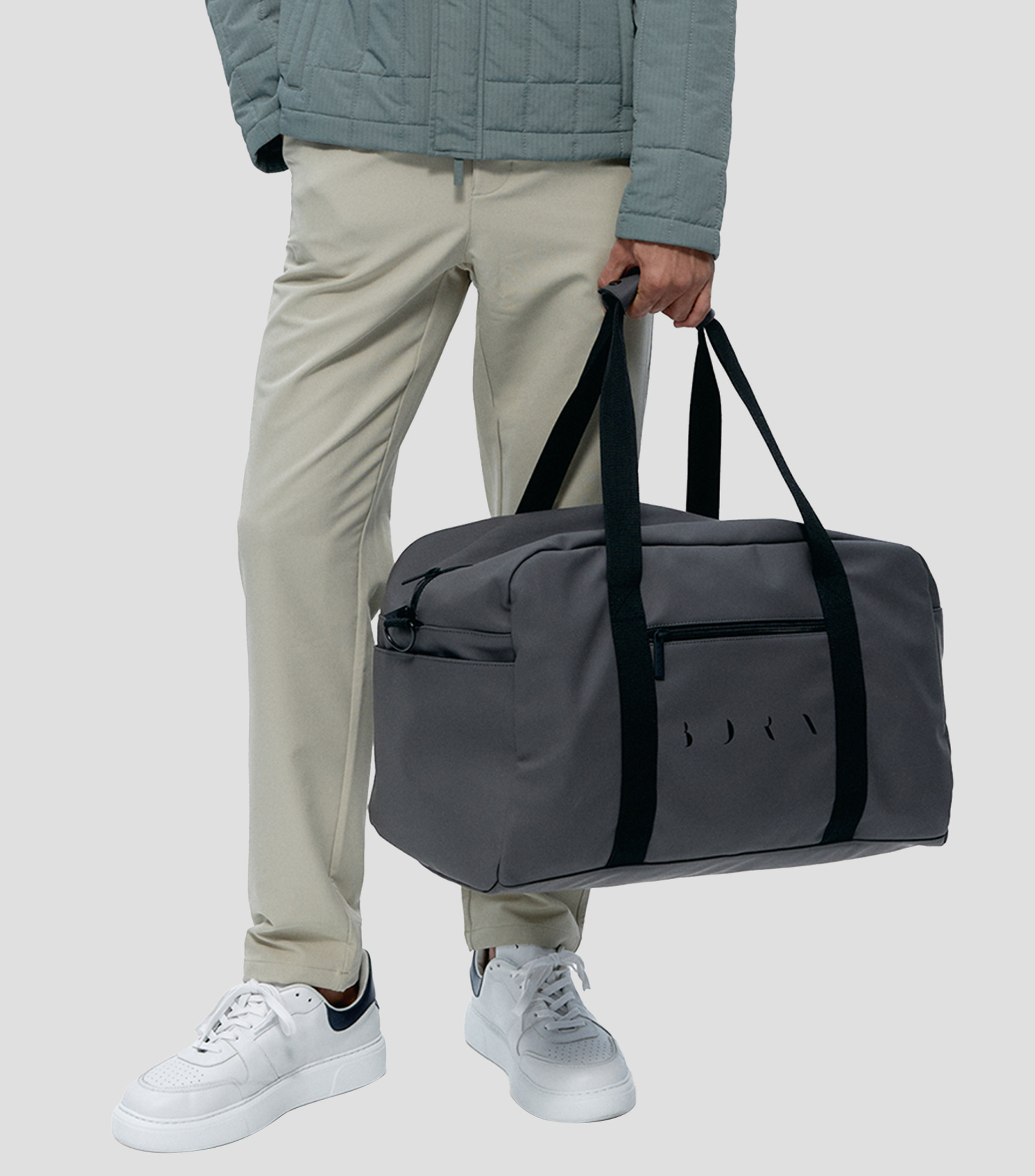 Bolso deportivo tipo duffle bag gris Timor liso Hombre