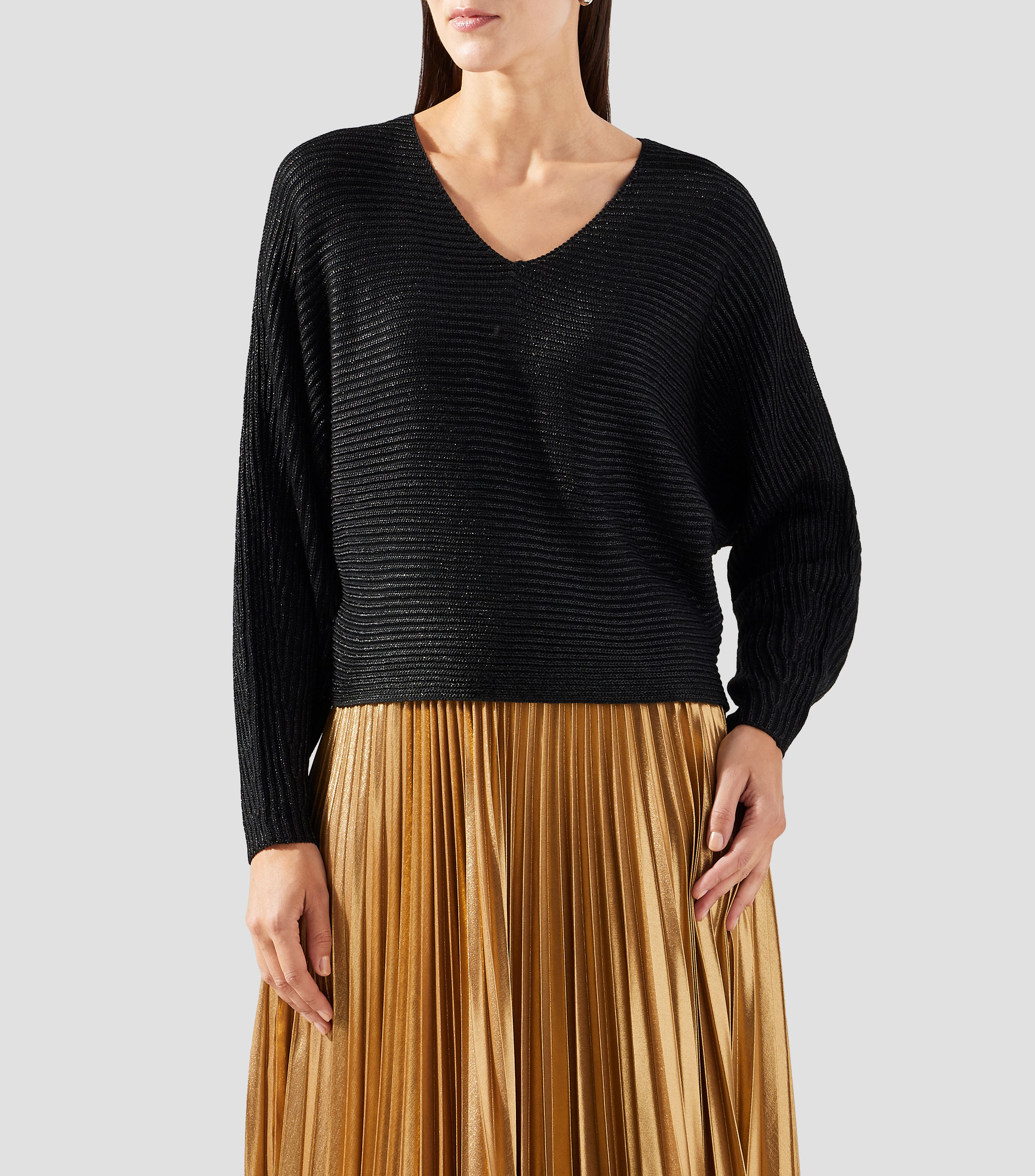 Suéter cuello V Mujer