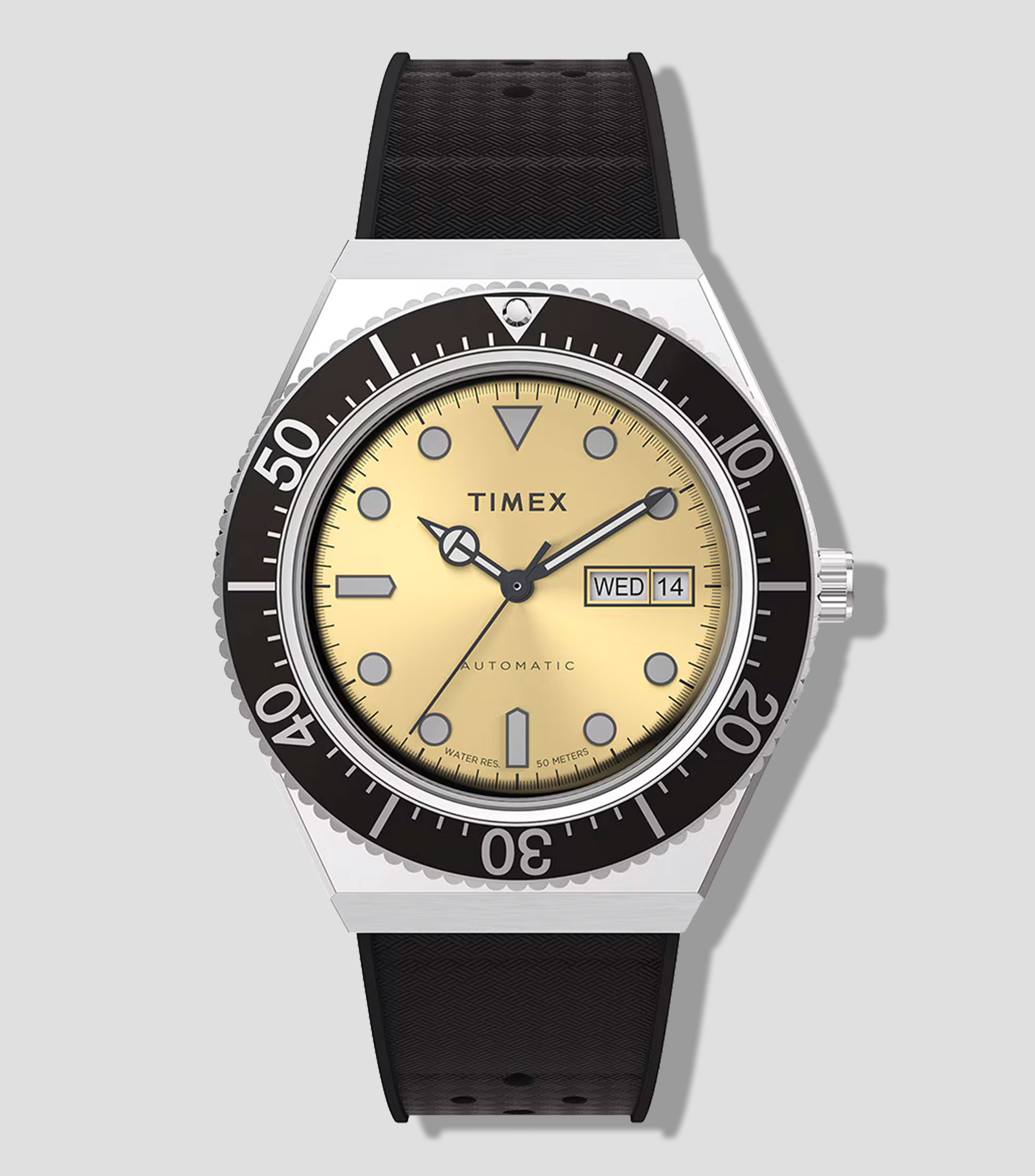 Reloj para Hombre Q M79 Casual, Plateado, Negro