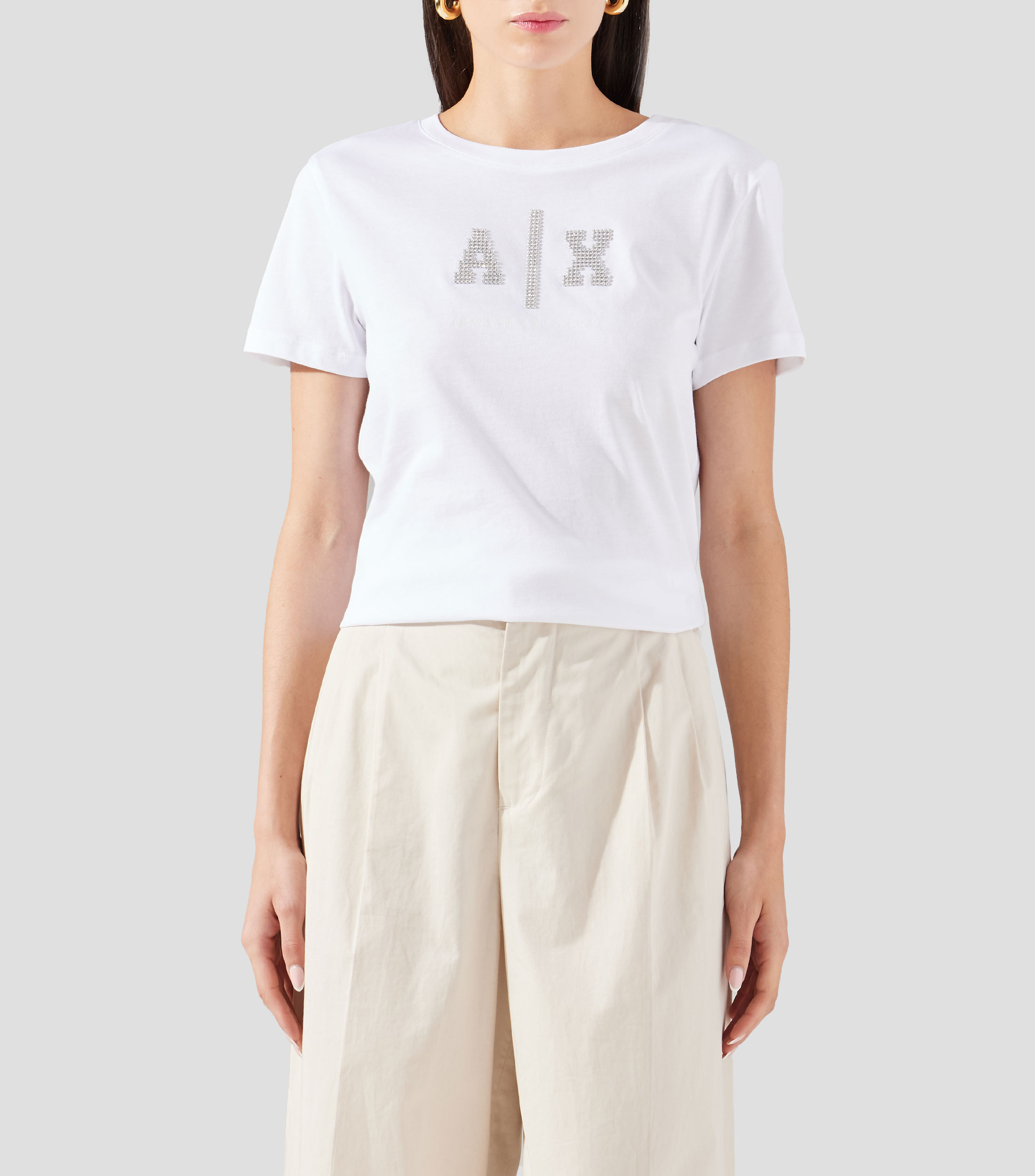 Playera cuello redondo manga corta logo fantasía Mujer