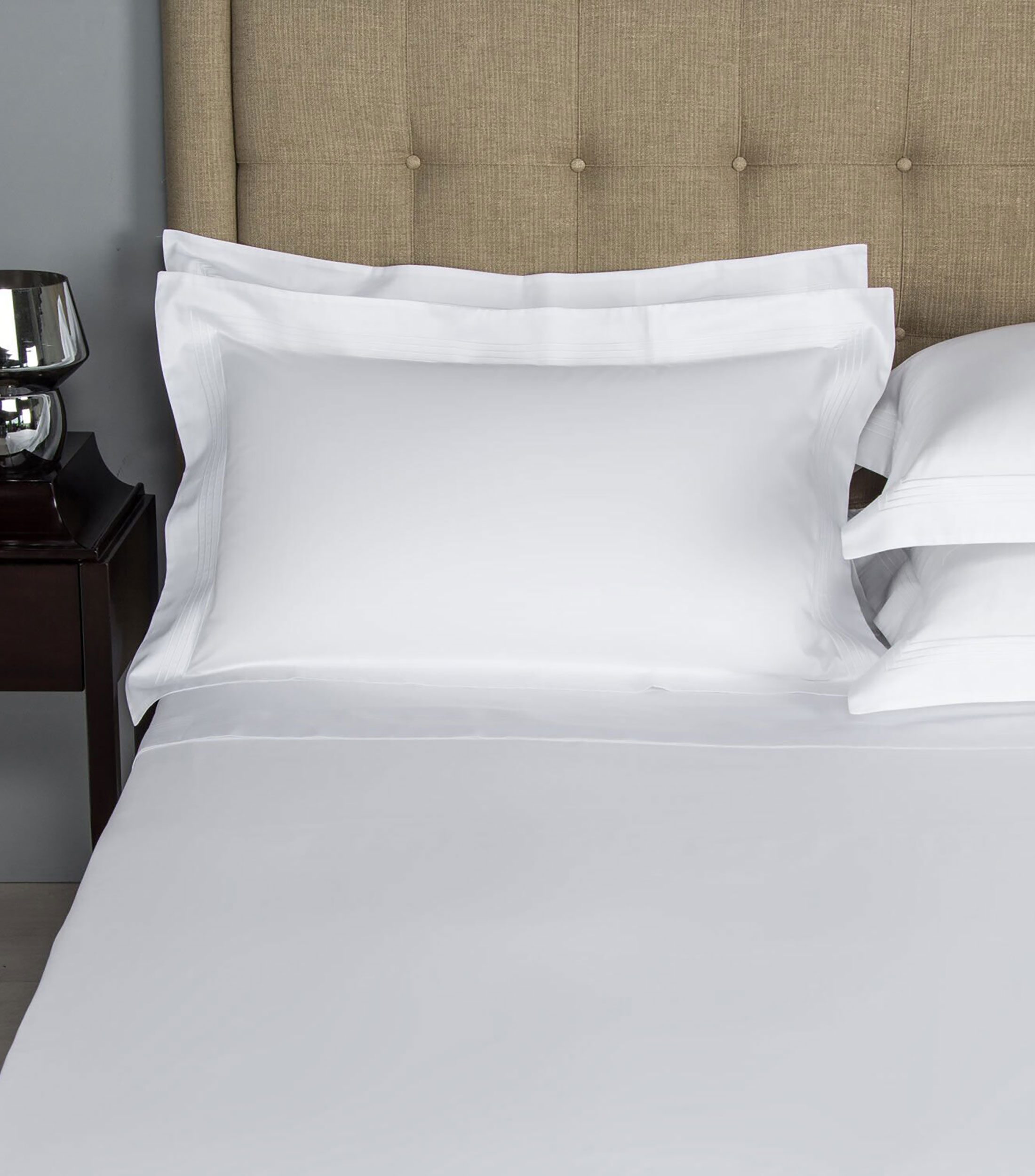 Funda para almohada estándar en algodón Cruise blanco