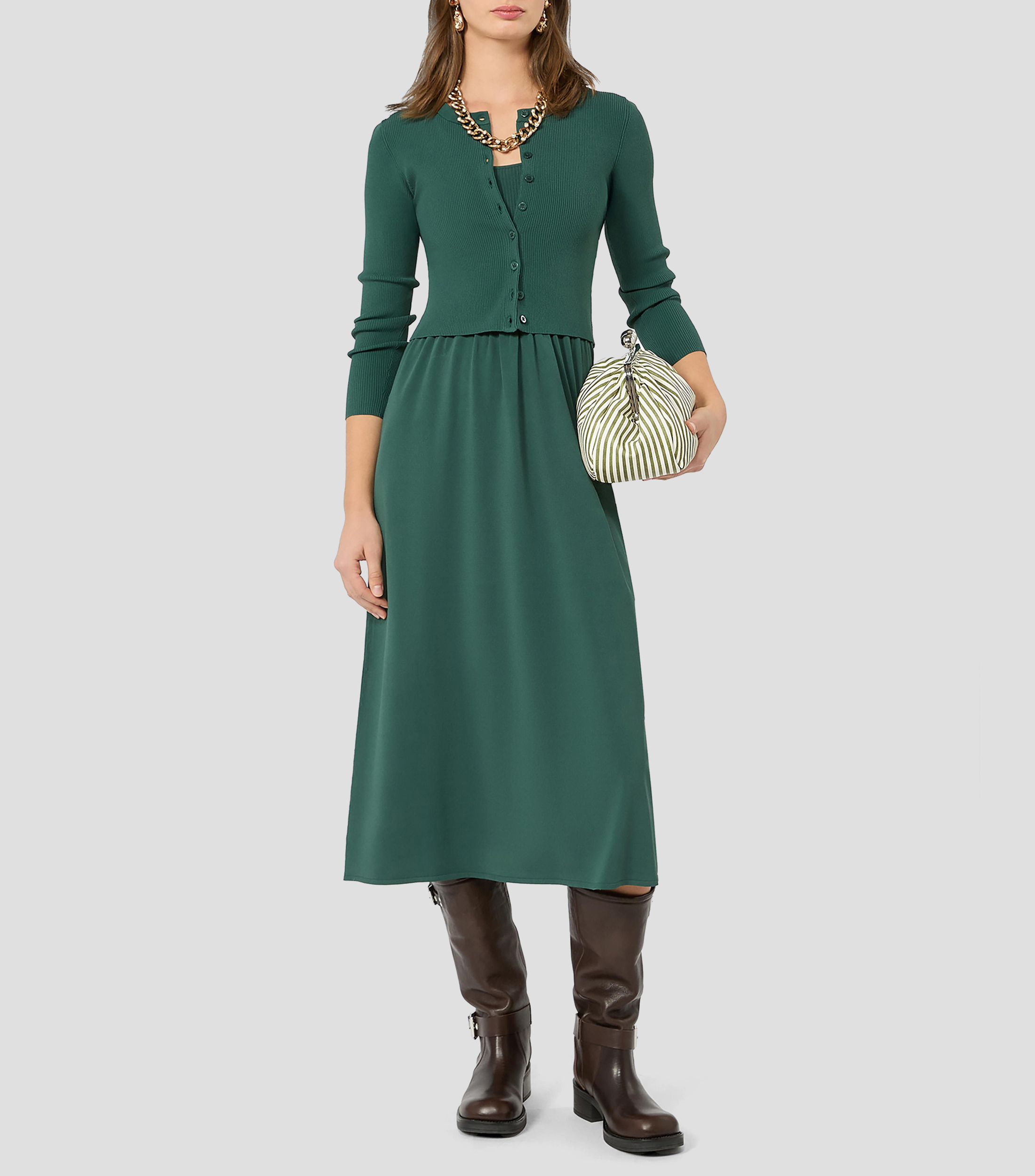 Vestido largo liso Mujer