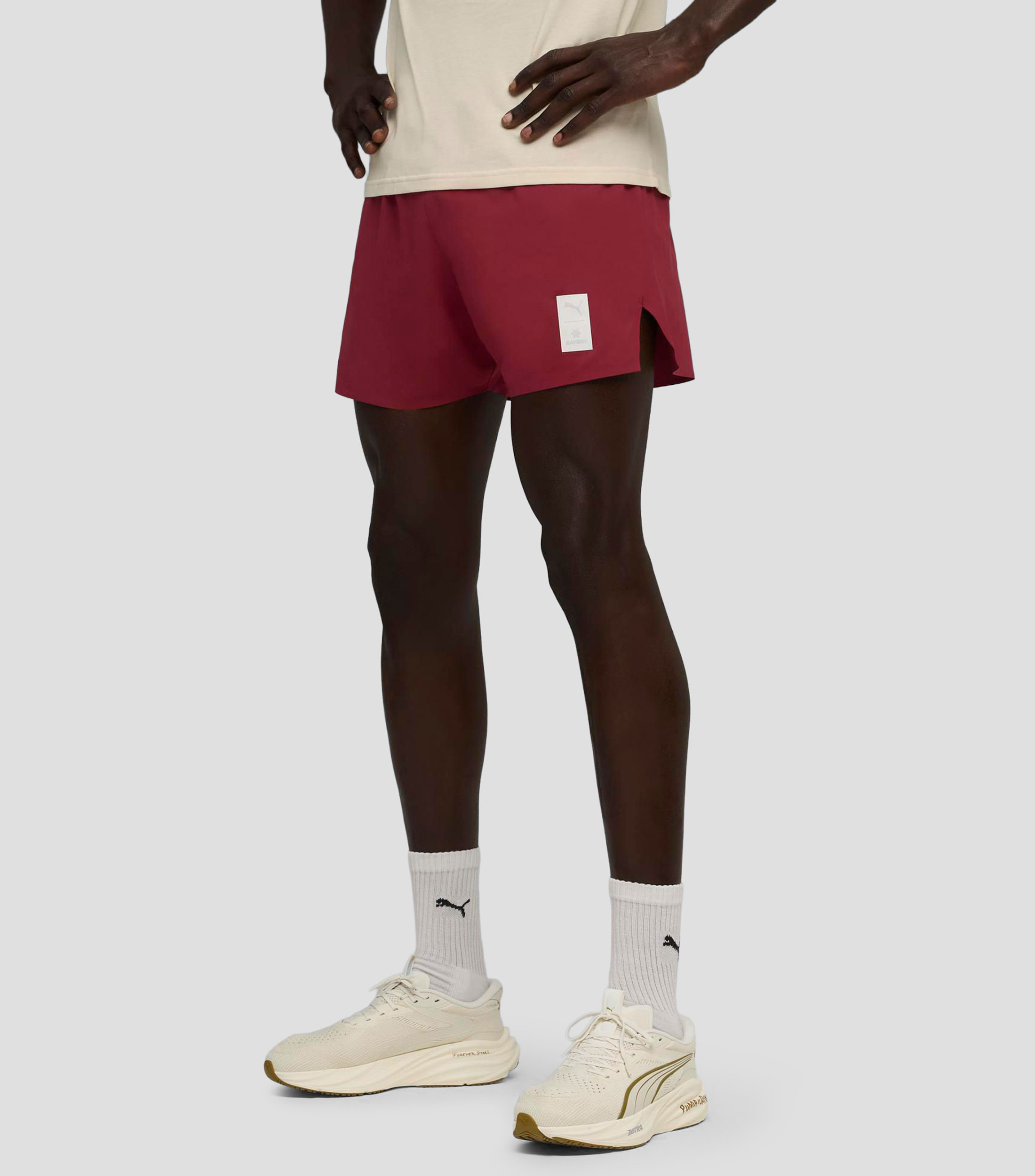 Short para correr liso Hombre