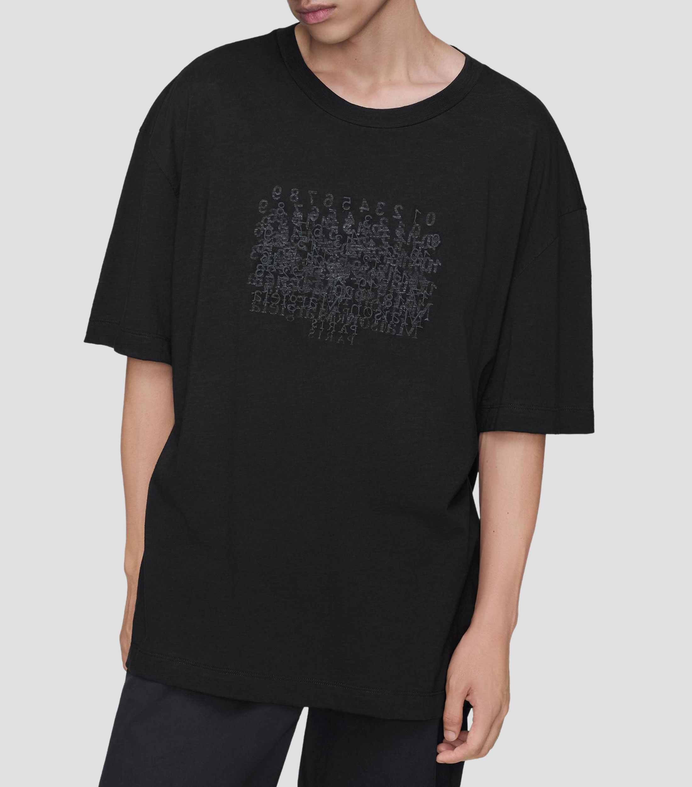 Playera de cuello redondo y manga corta Numeric estampada Hombre