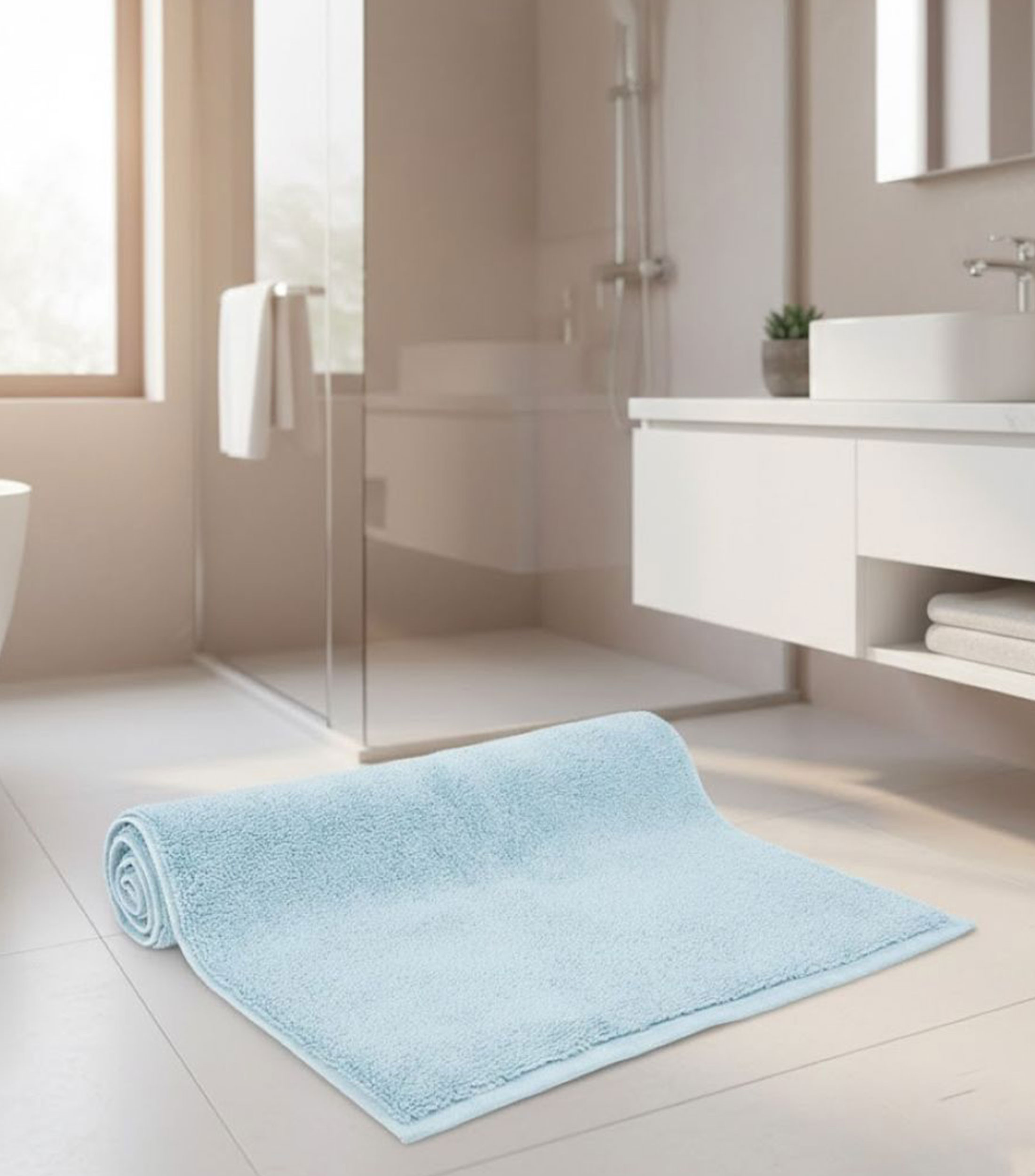 Tapete de Baño tipo toalla Plumbago Rectangular