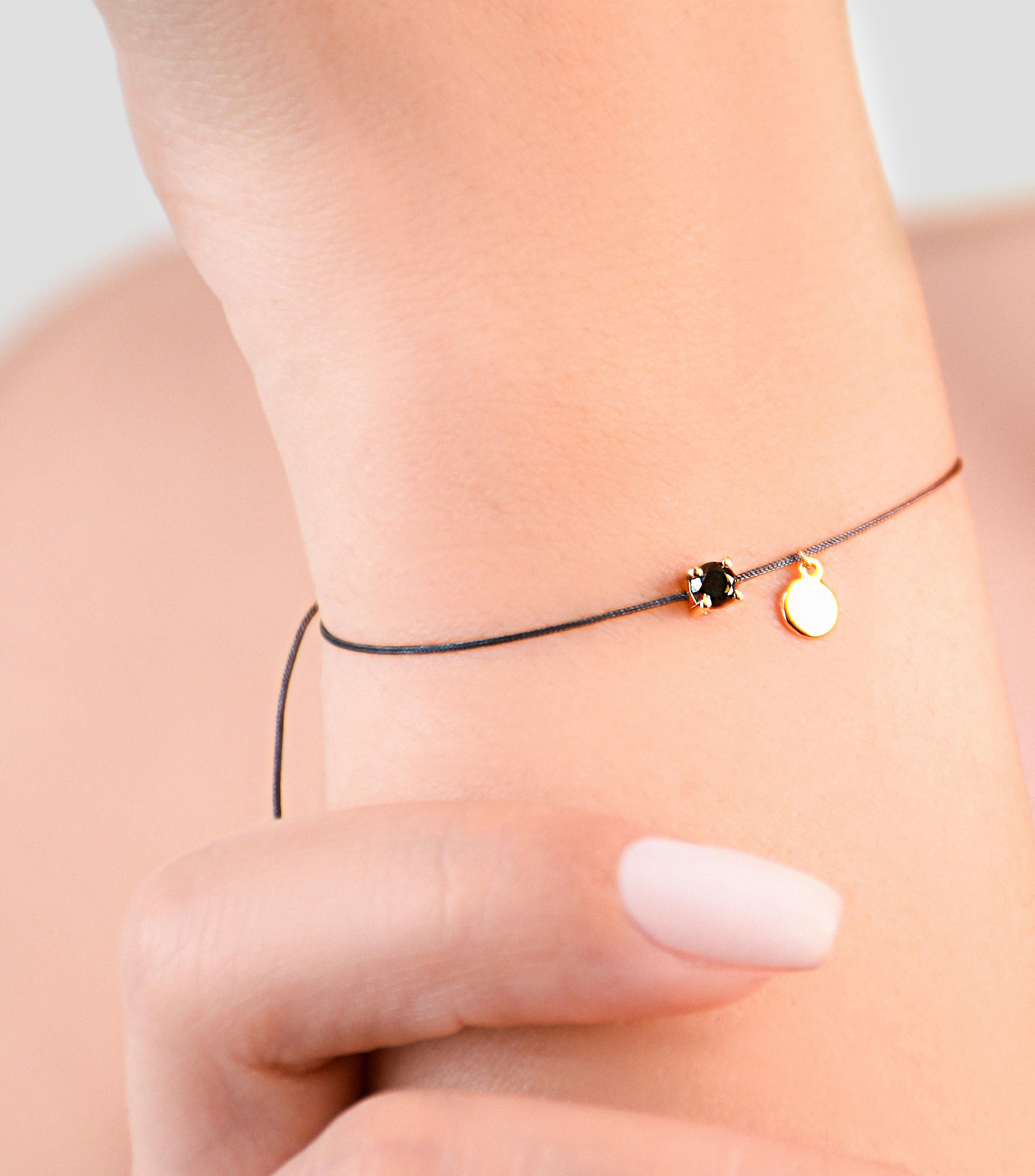 Pulsera con Diamante negro Mujer