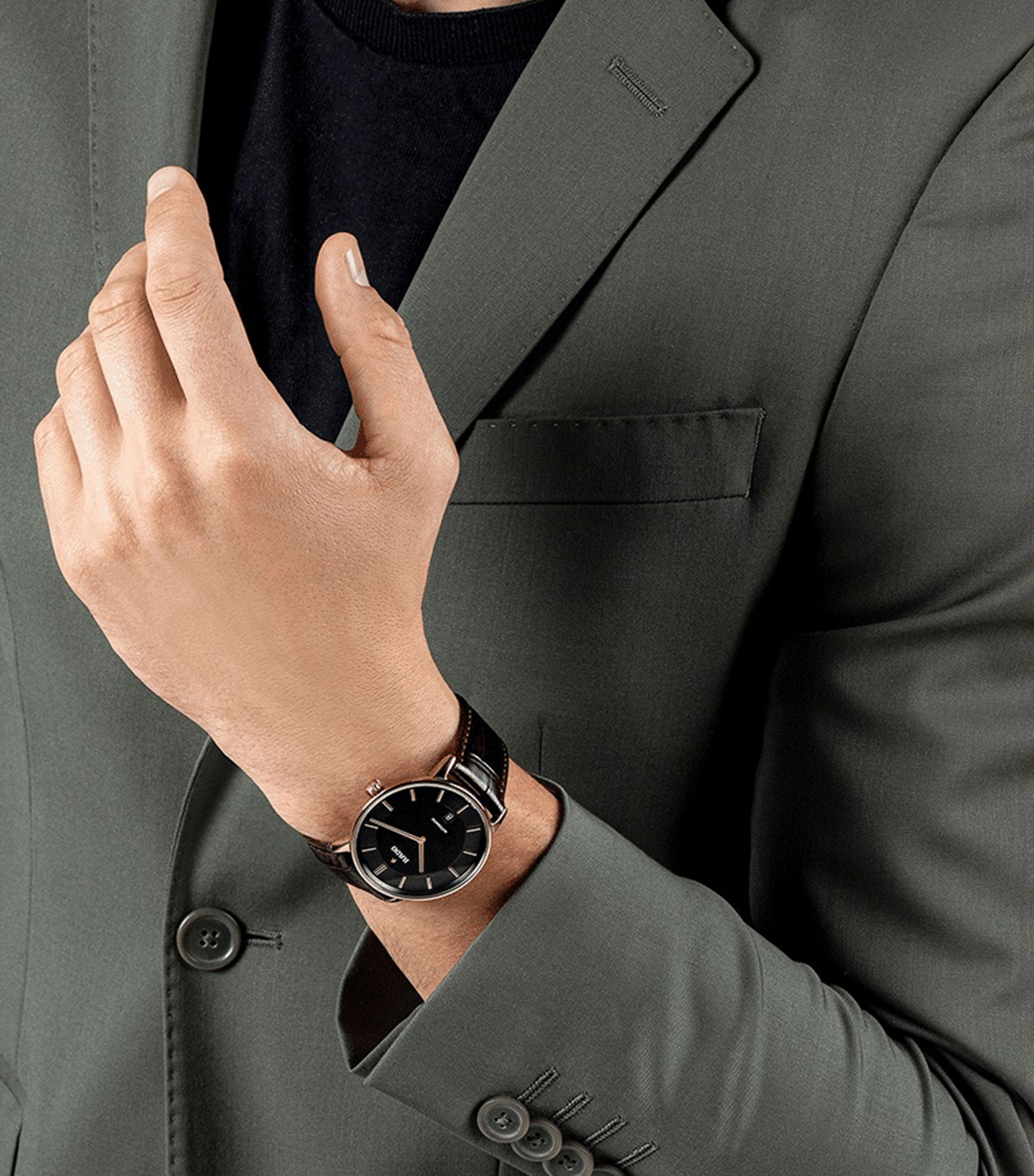 Reloj para Hombre Automático DiaMaster Thinline Classic Carátula Negra