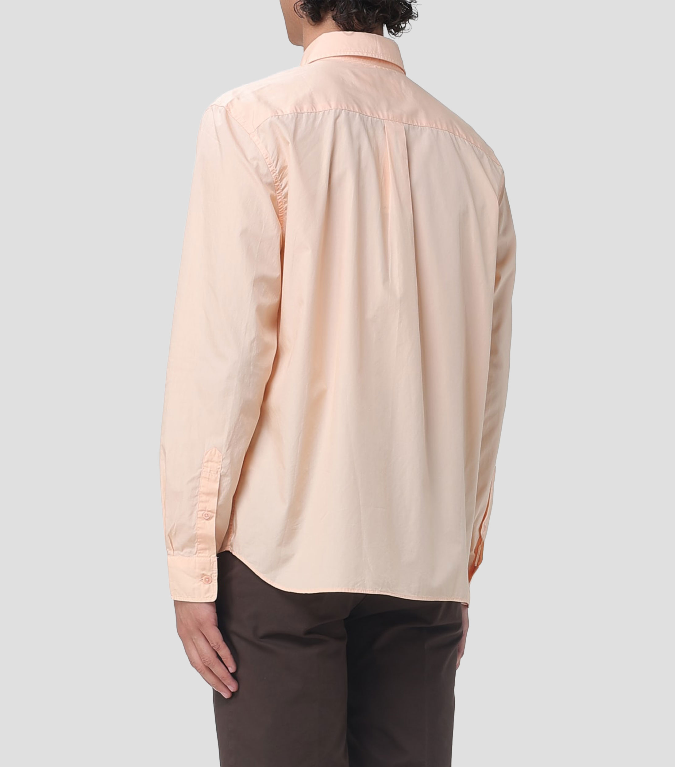 Camisa lisa manga larga Hombre