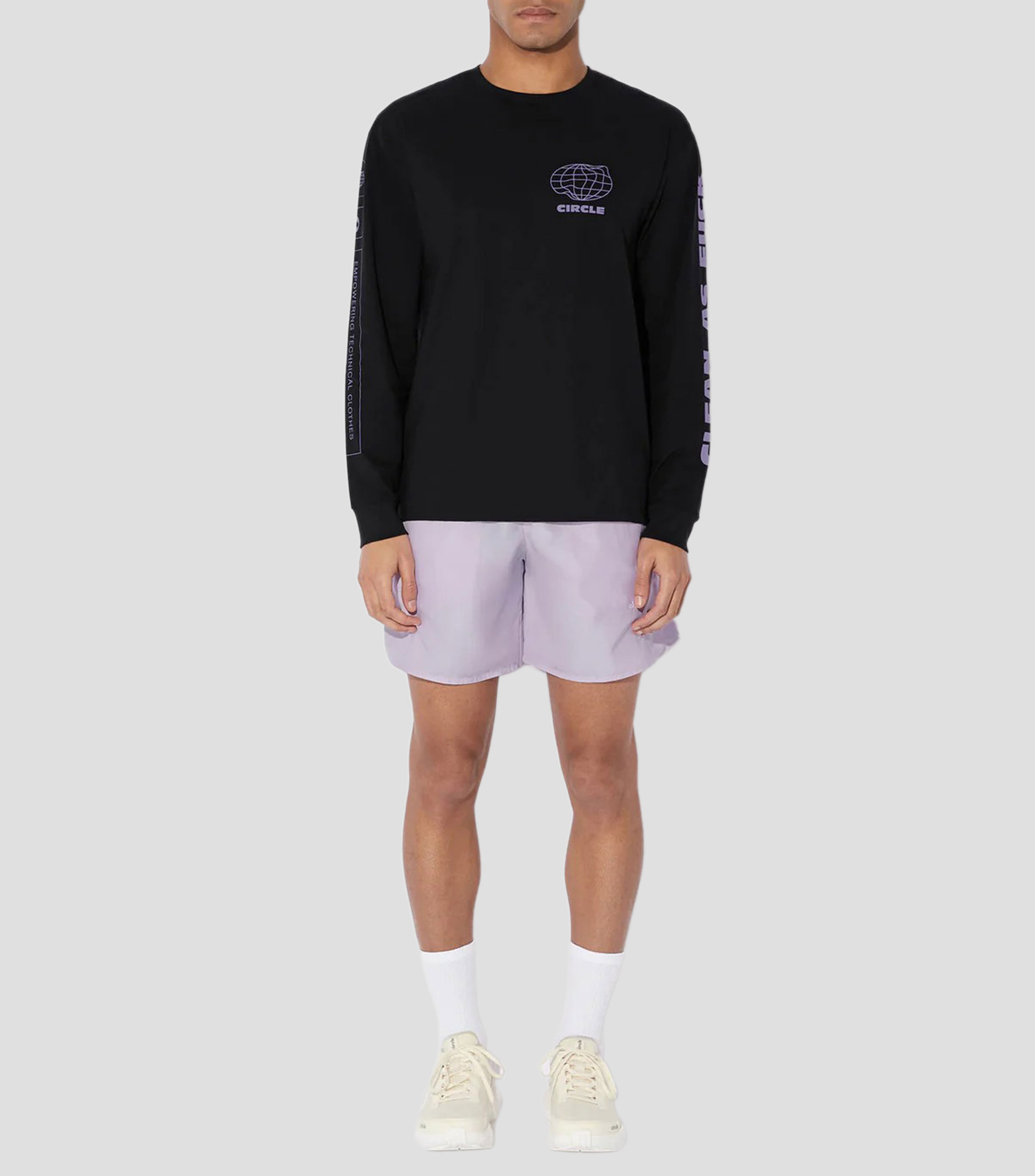 Short para correr liso Hombre