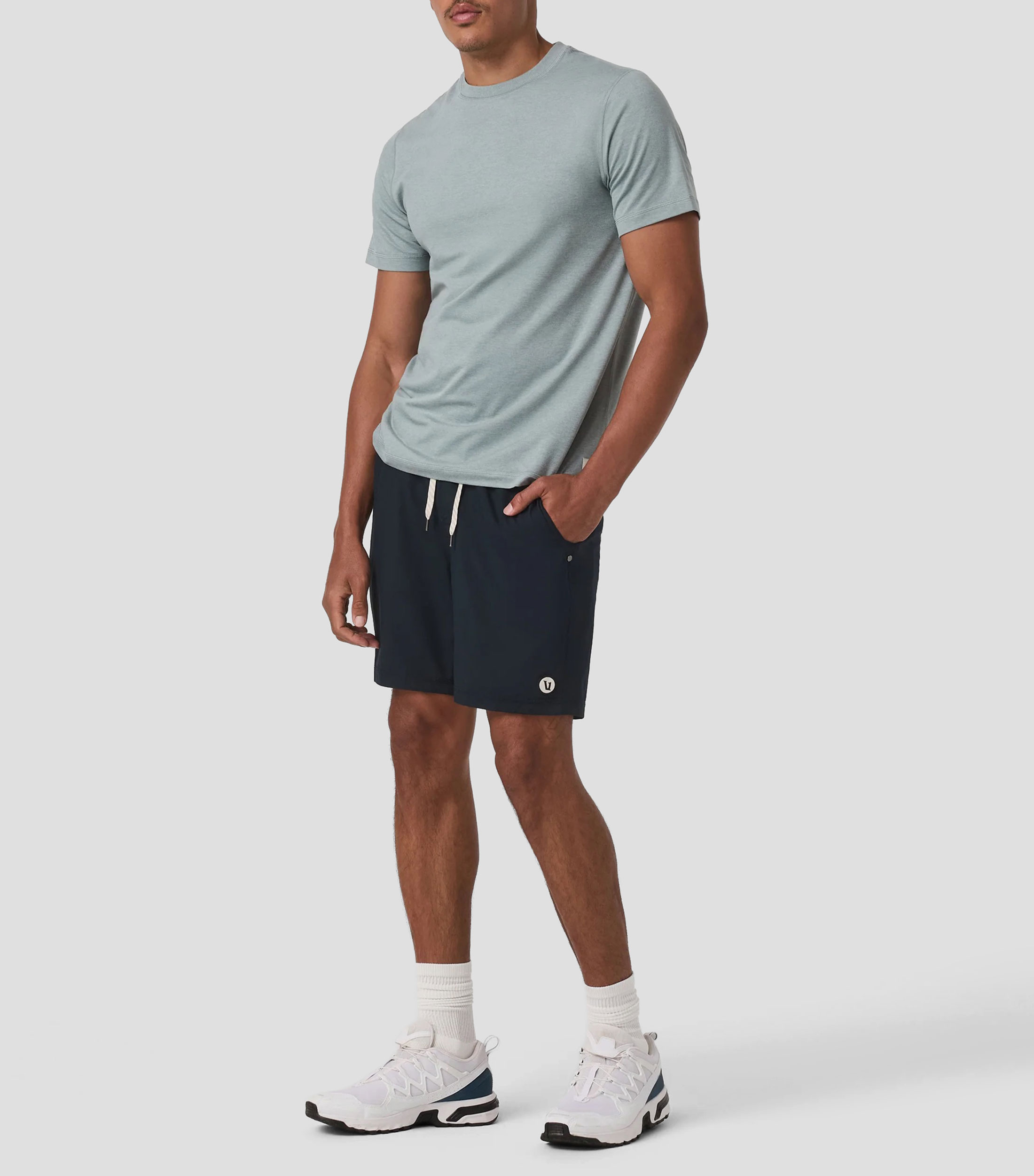Playera casual Porto Performance cuello redondo manga corta jaspeada Hombre