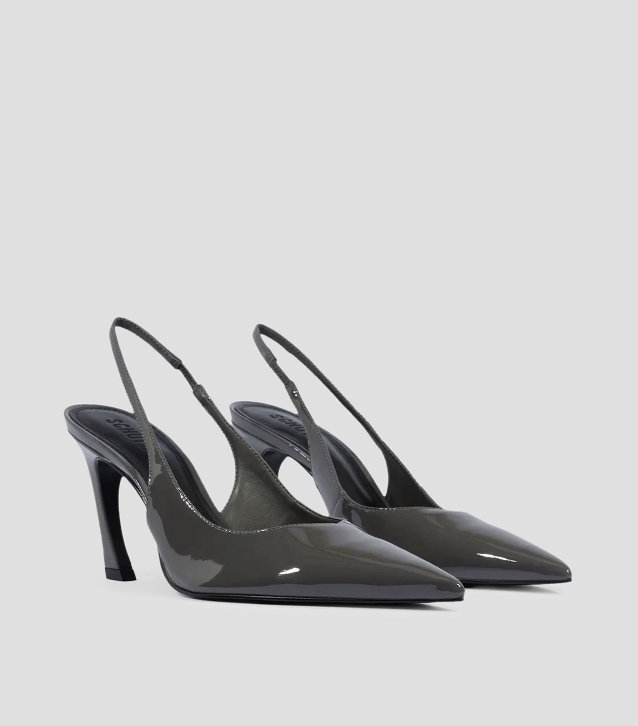 Zapatillas pump Verniz de tacón alto delgado en piel Mujer