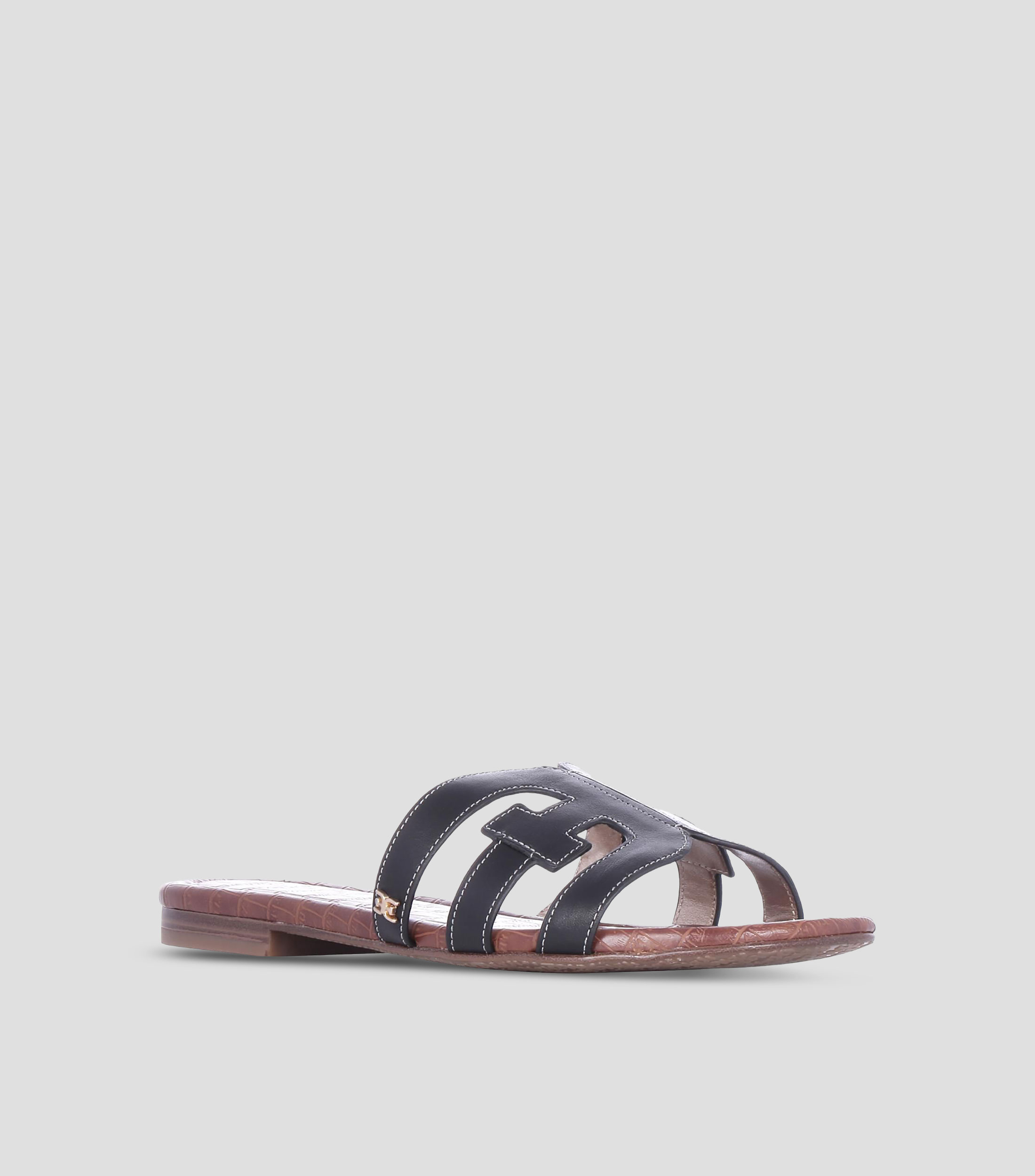 Sandalias con tacón bajo media luna Mujer