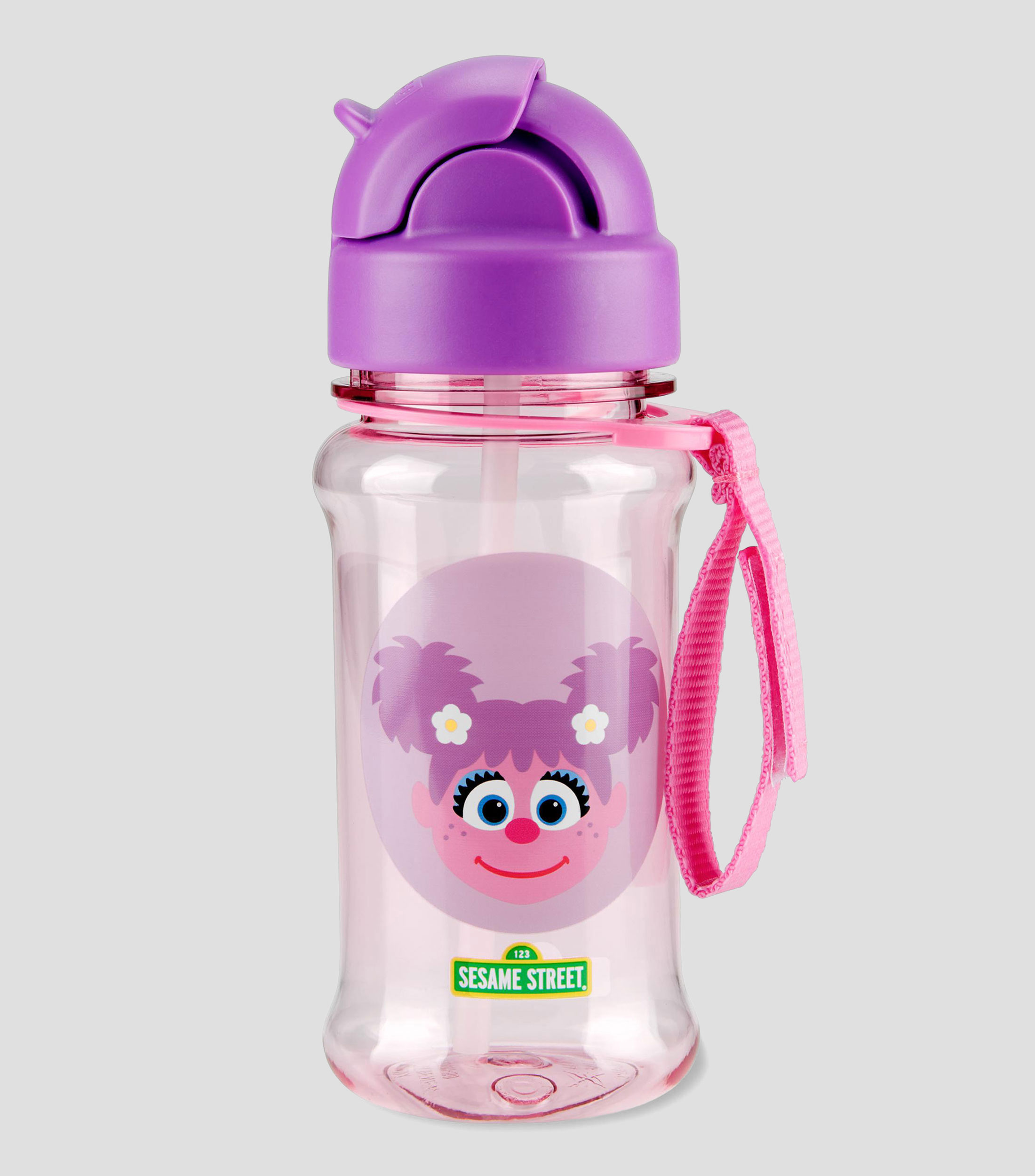 Botella con popote Rosa Abby Cadabby, 355 ml
