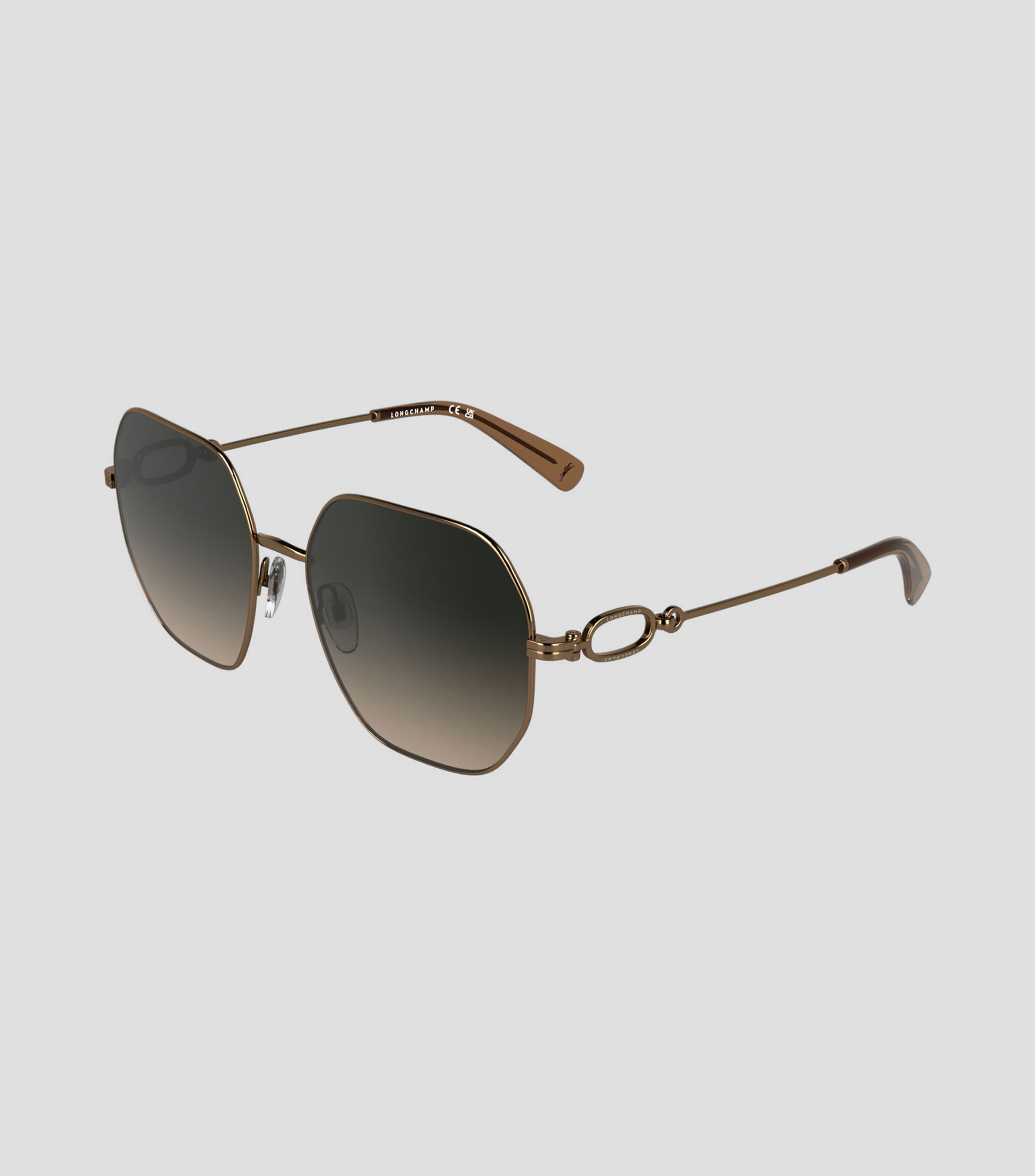 Lentes de sol cuadrados marrón Mujer