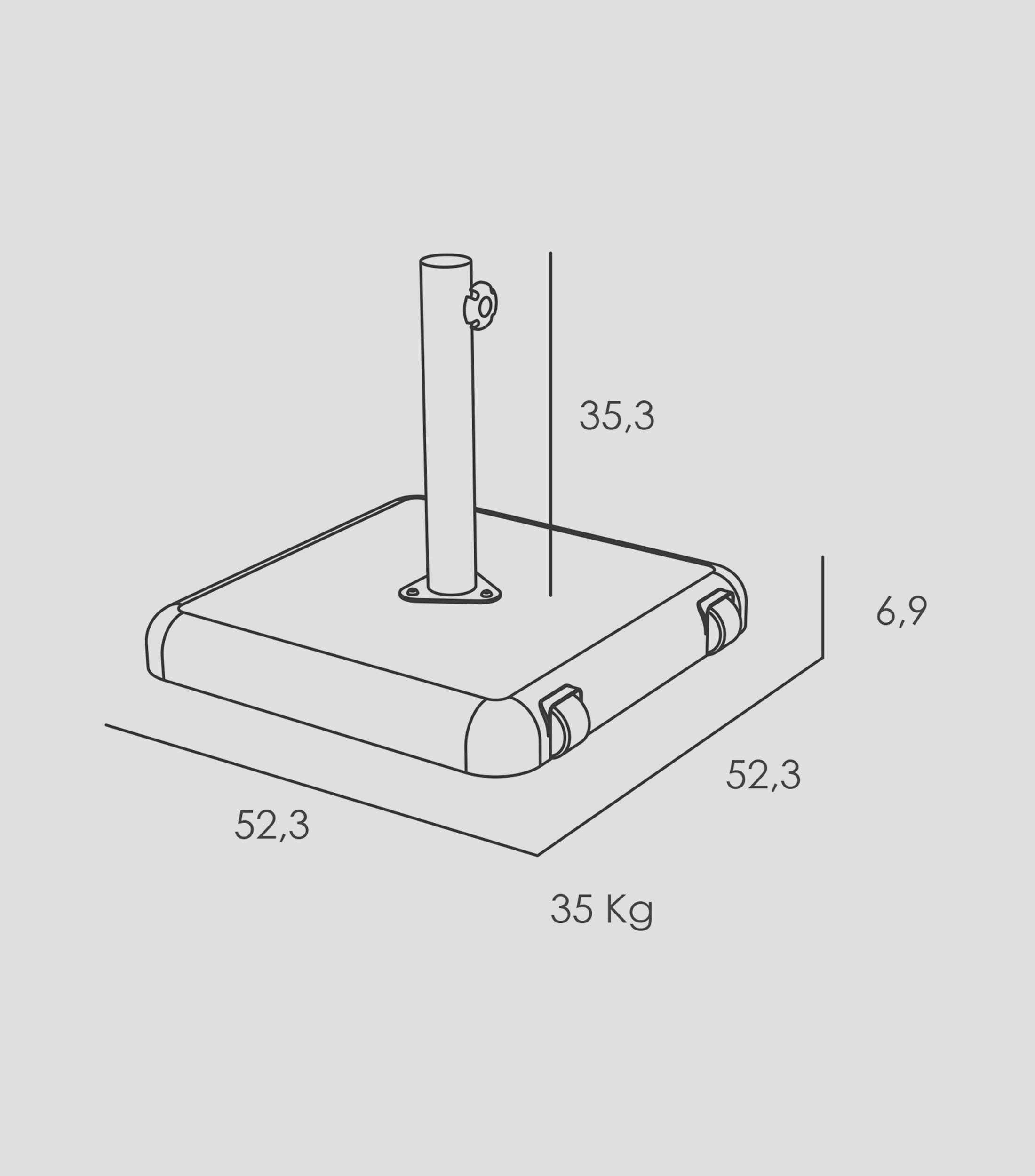 Base para Sombrilla Antracita