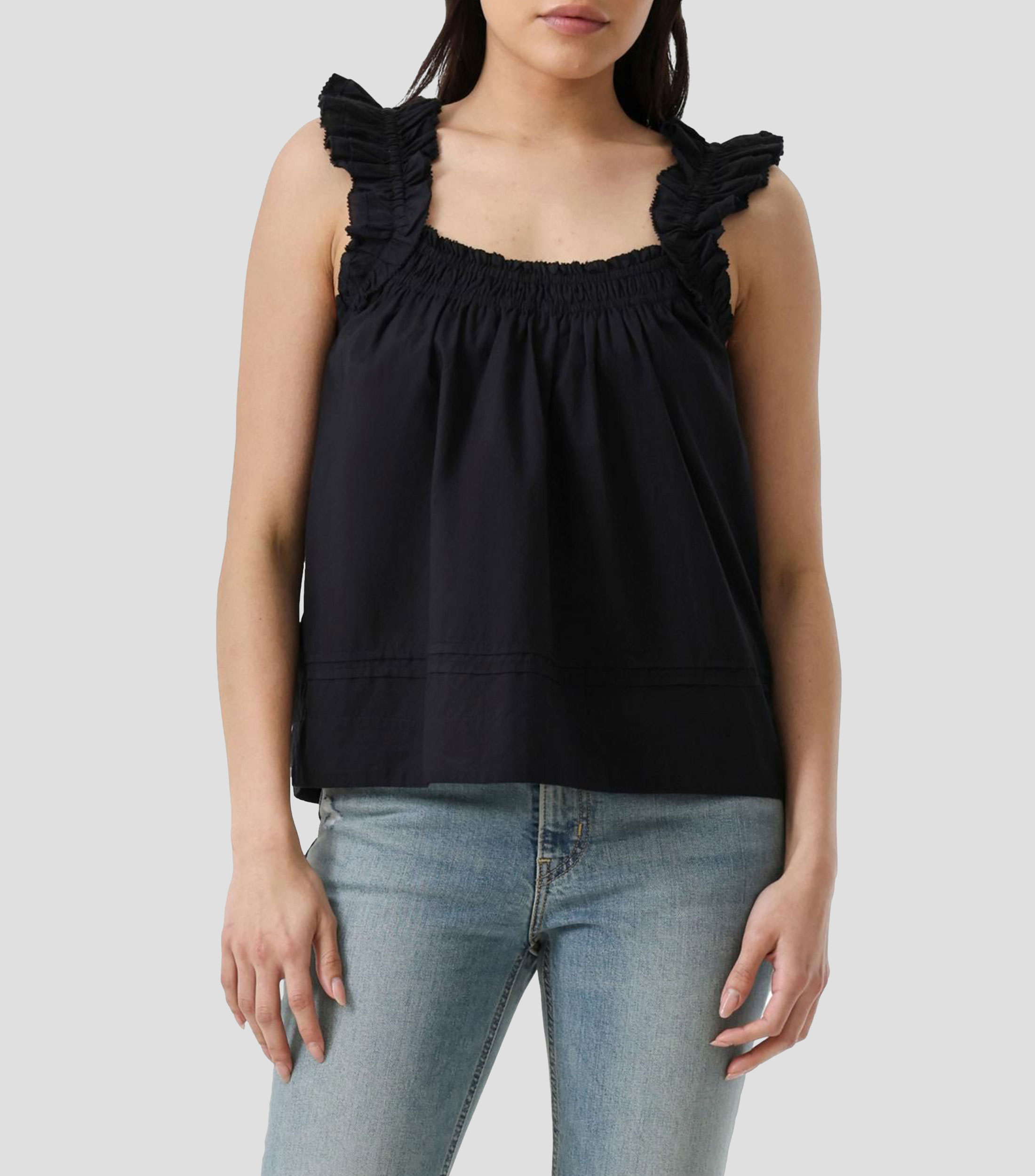 Blusa sólida sin mangas Mujer