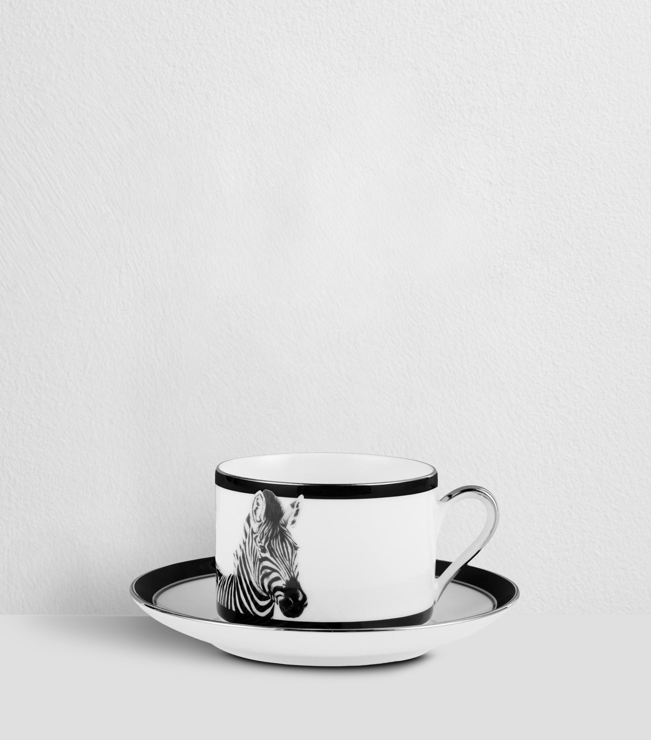 Taza para Té con plato Cebra