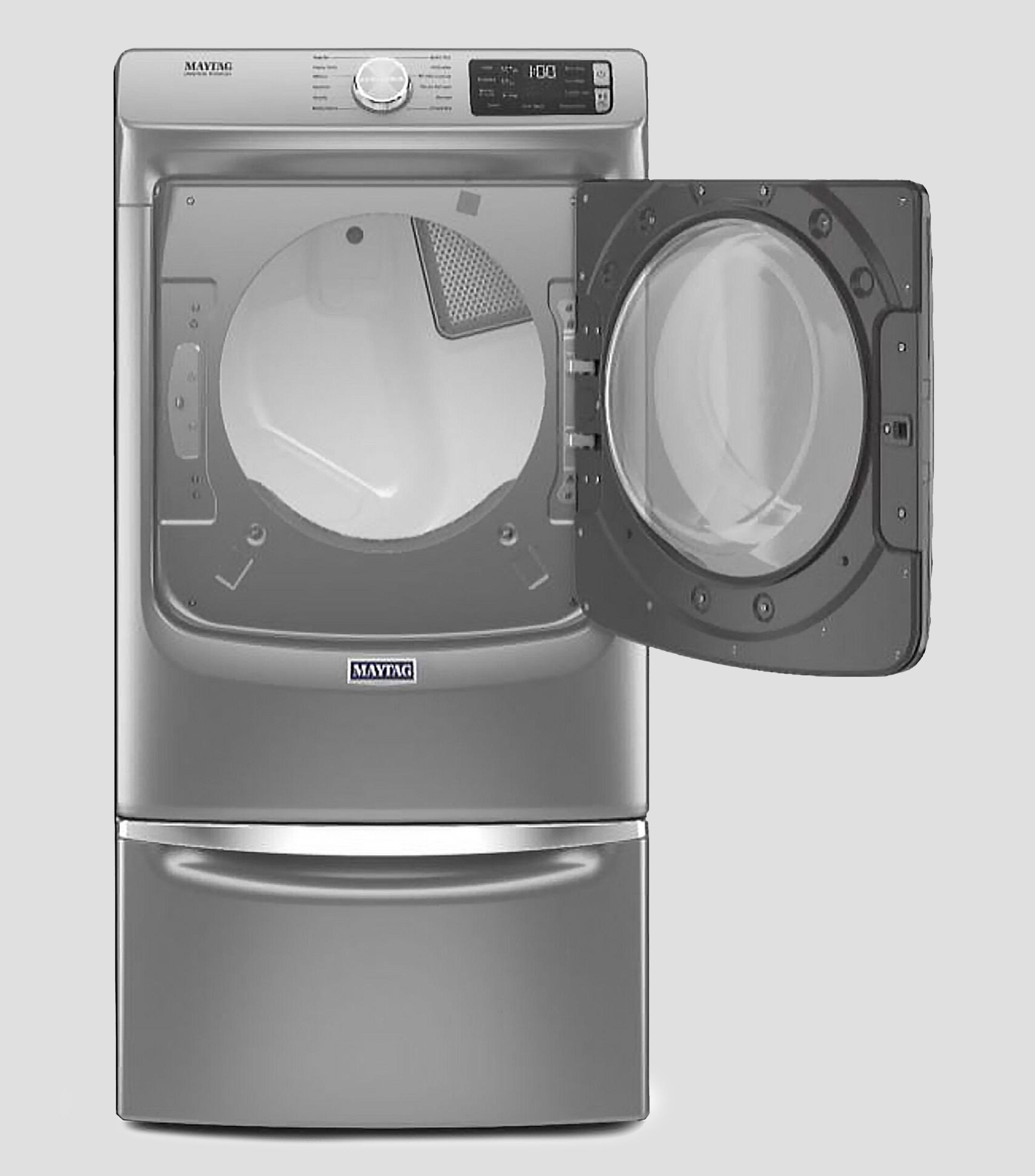 Secadora 7MMGD6630HC Carga Frontal a Gas 22 kg Gris acero + Pedestal