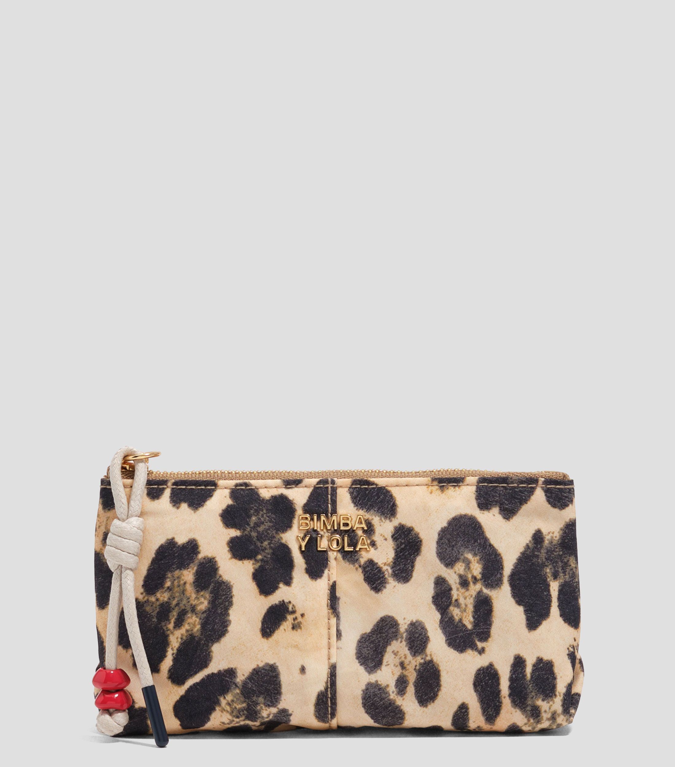 Monedero nylon leopardo natural Mujer