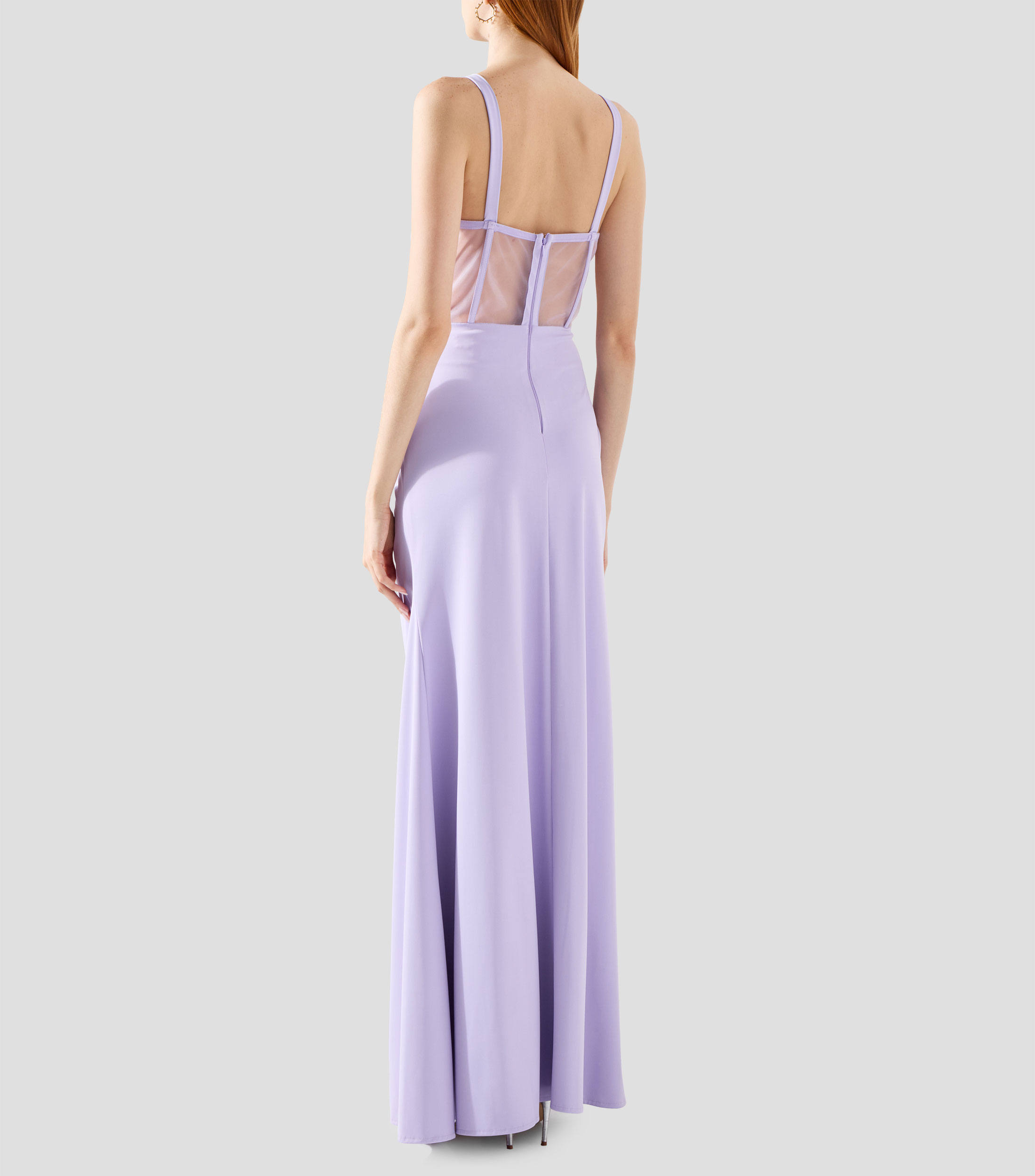 Vestido de fiesta liso sin mangas Mujer