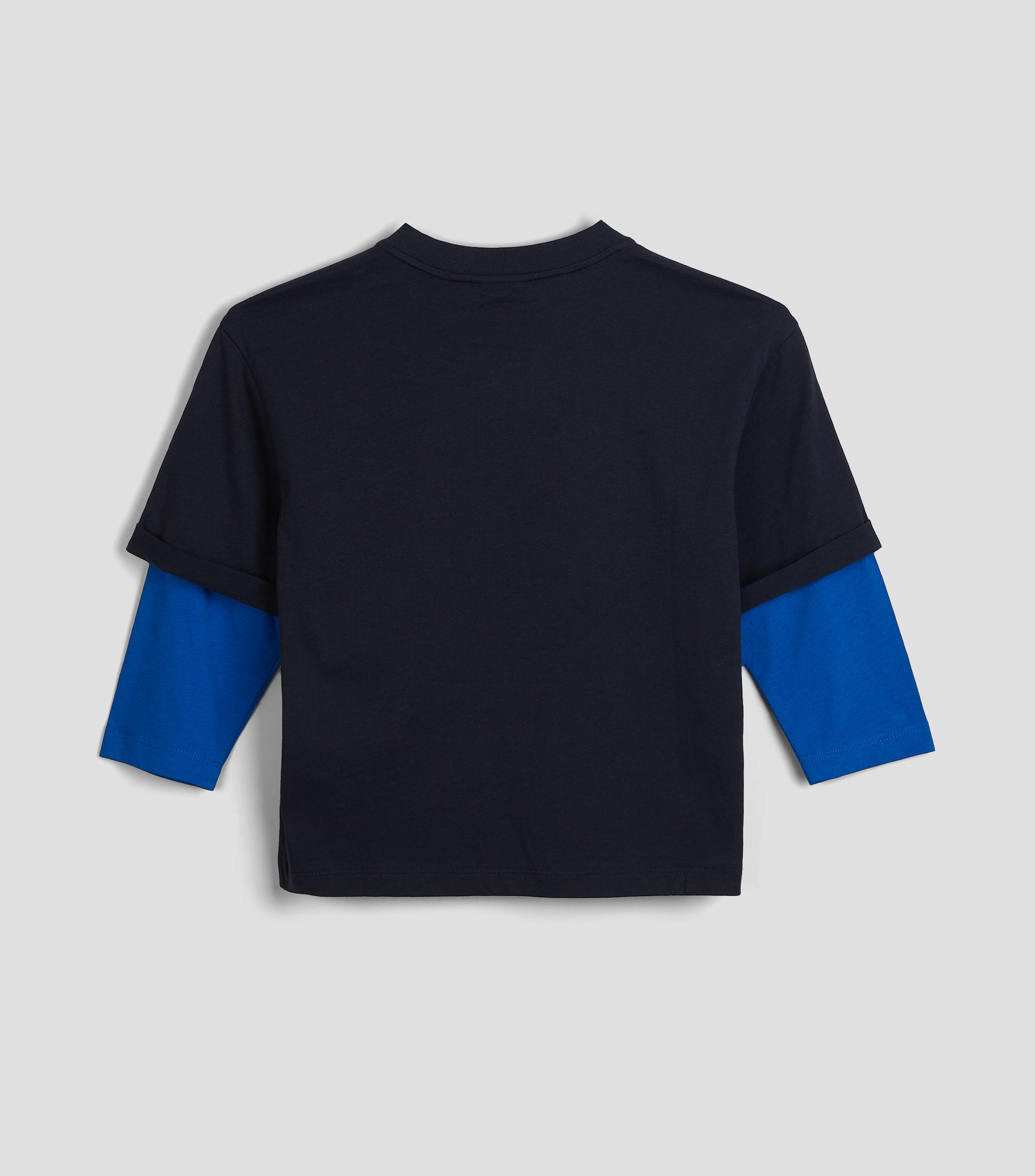 Playera cuello redondo manga larga estampada Niño