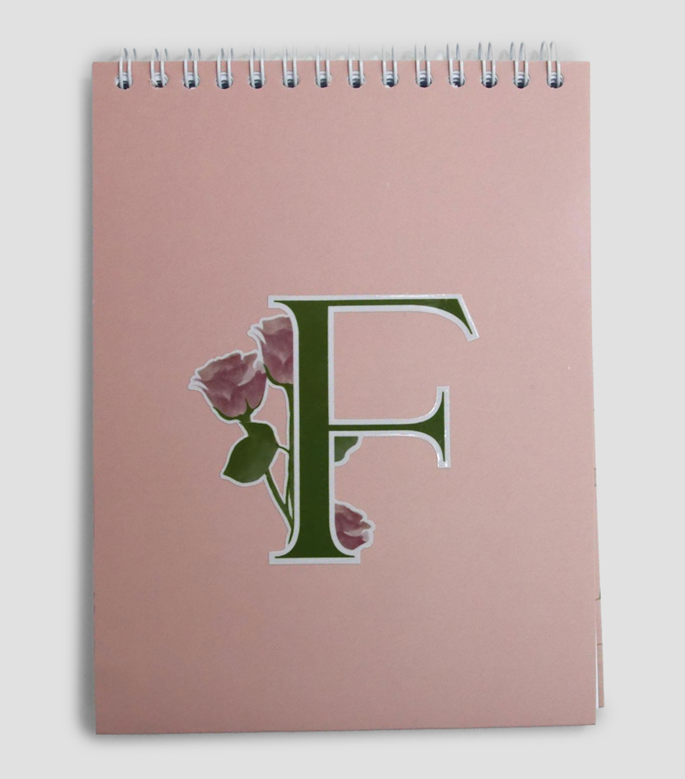 Libreta mediana inicial "F", hojas raya