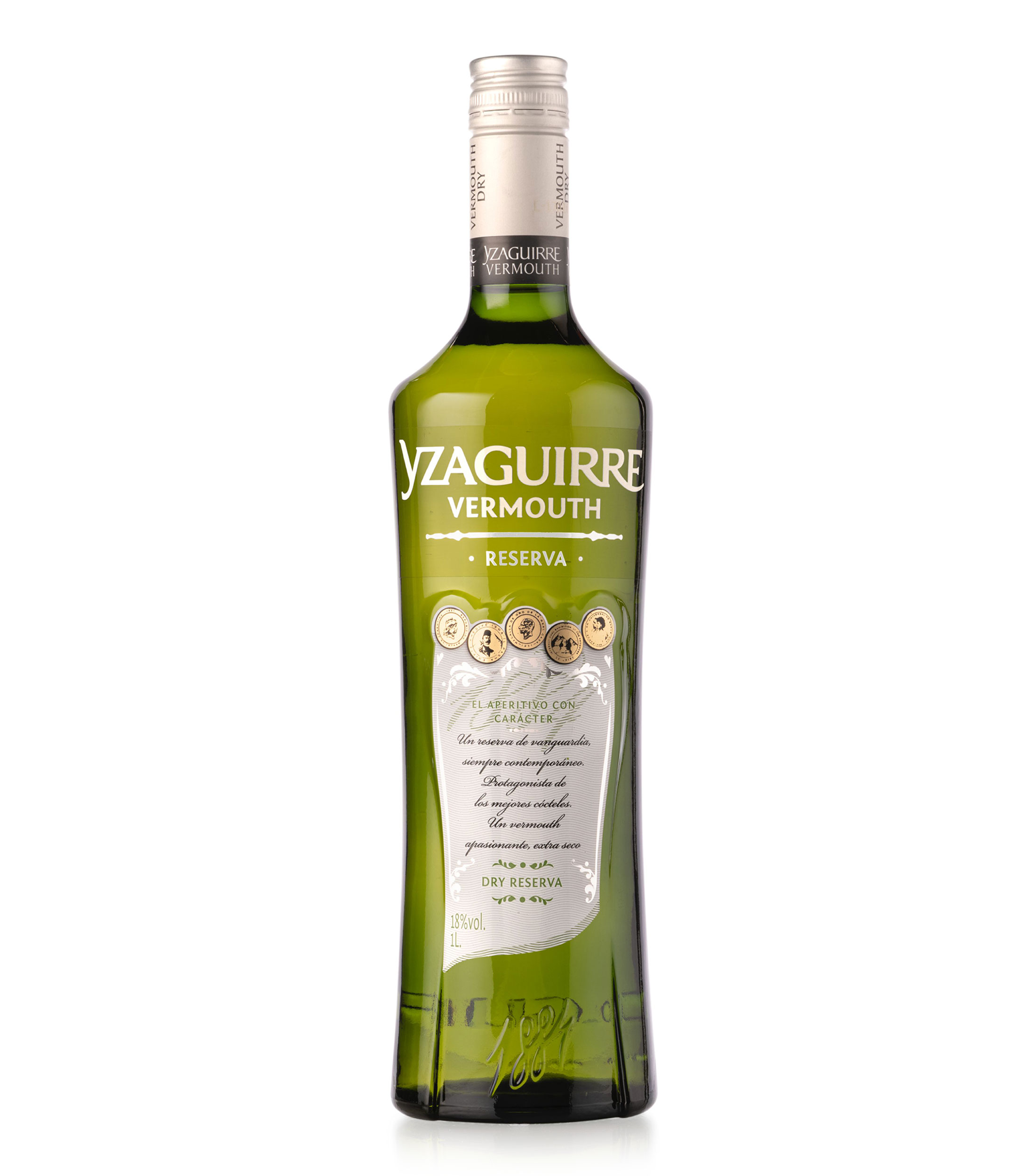 Vermouth blanco YZAGUIRRE Fortificado Dry Reserva, 1 L