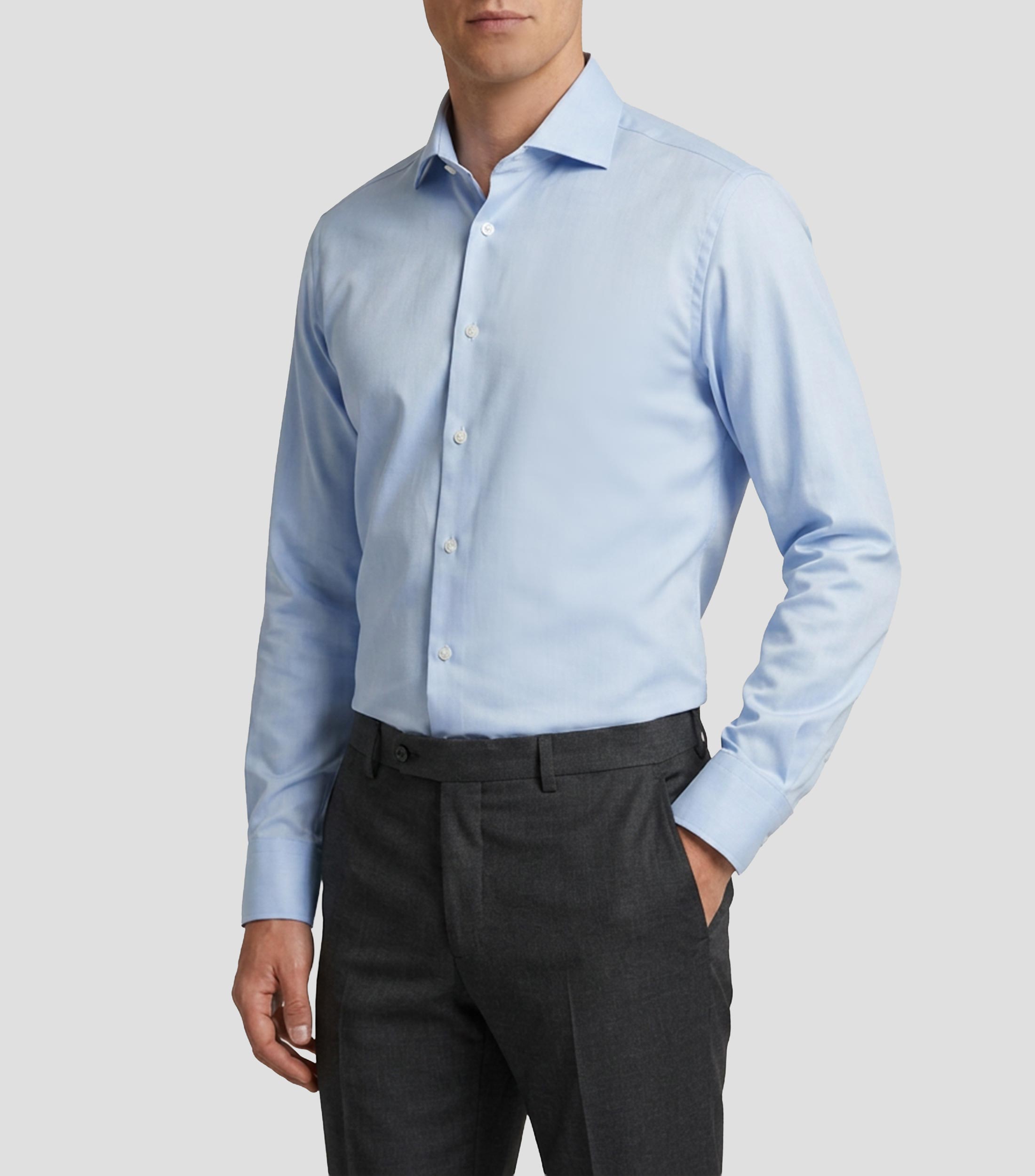 Camisa de rayas manga larga Hombre