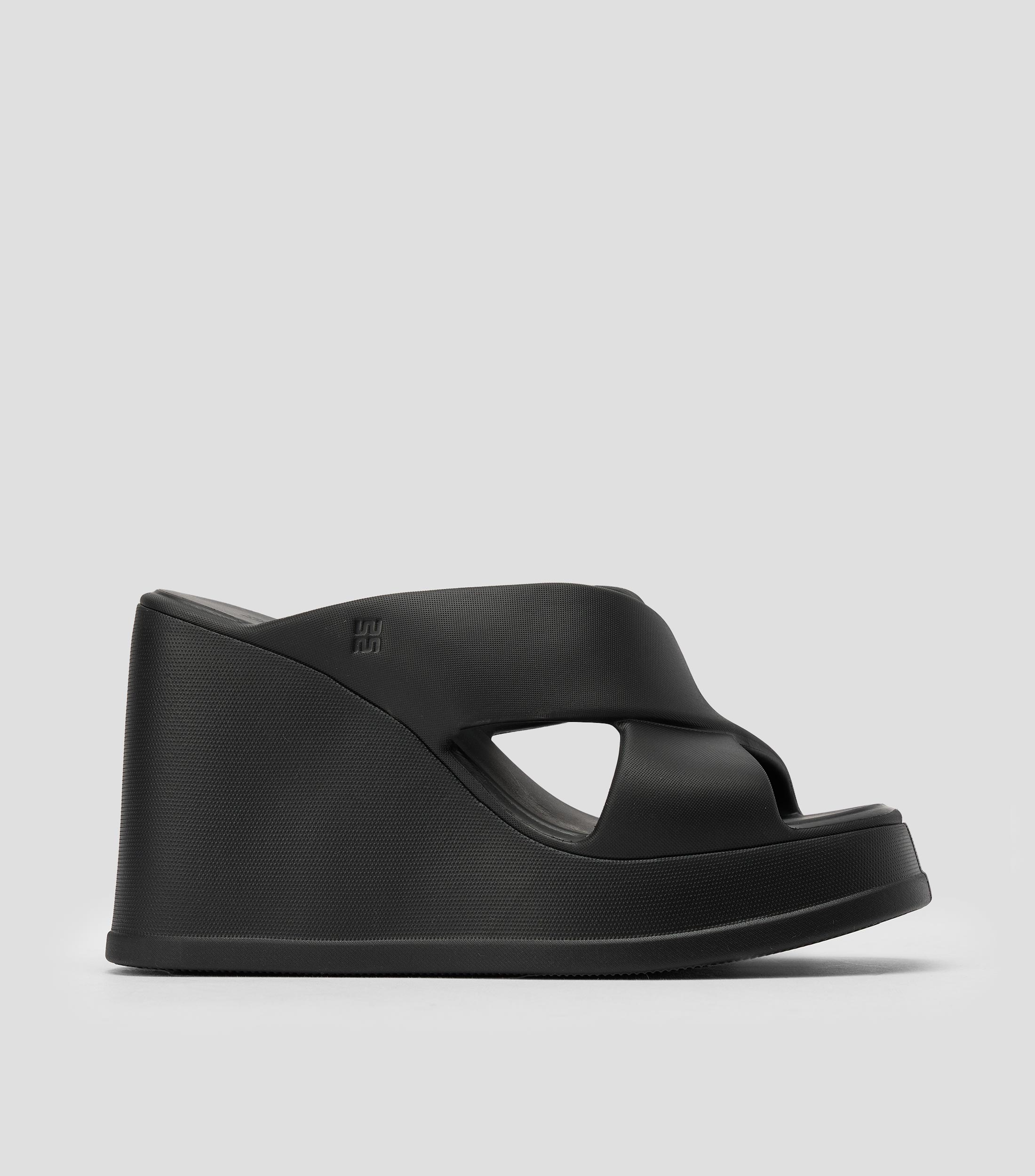 Zapatillas slip on de tacón alto ancho Mujer