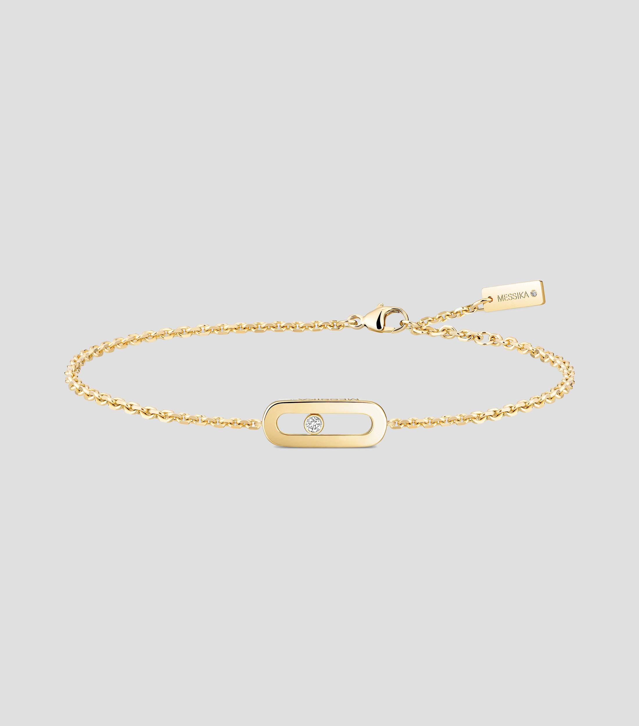 Pulsera en oro amarillo de 18 kilates con diamantes Move Uno Mujer