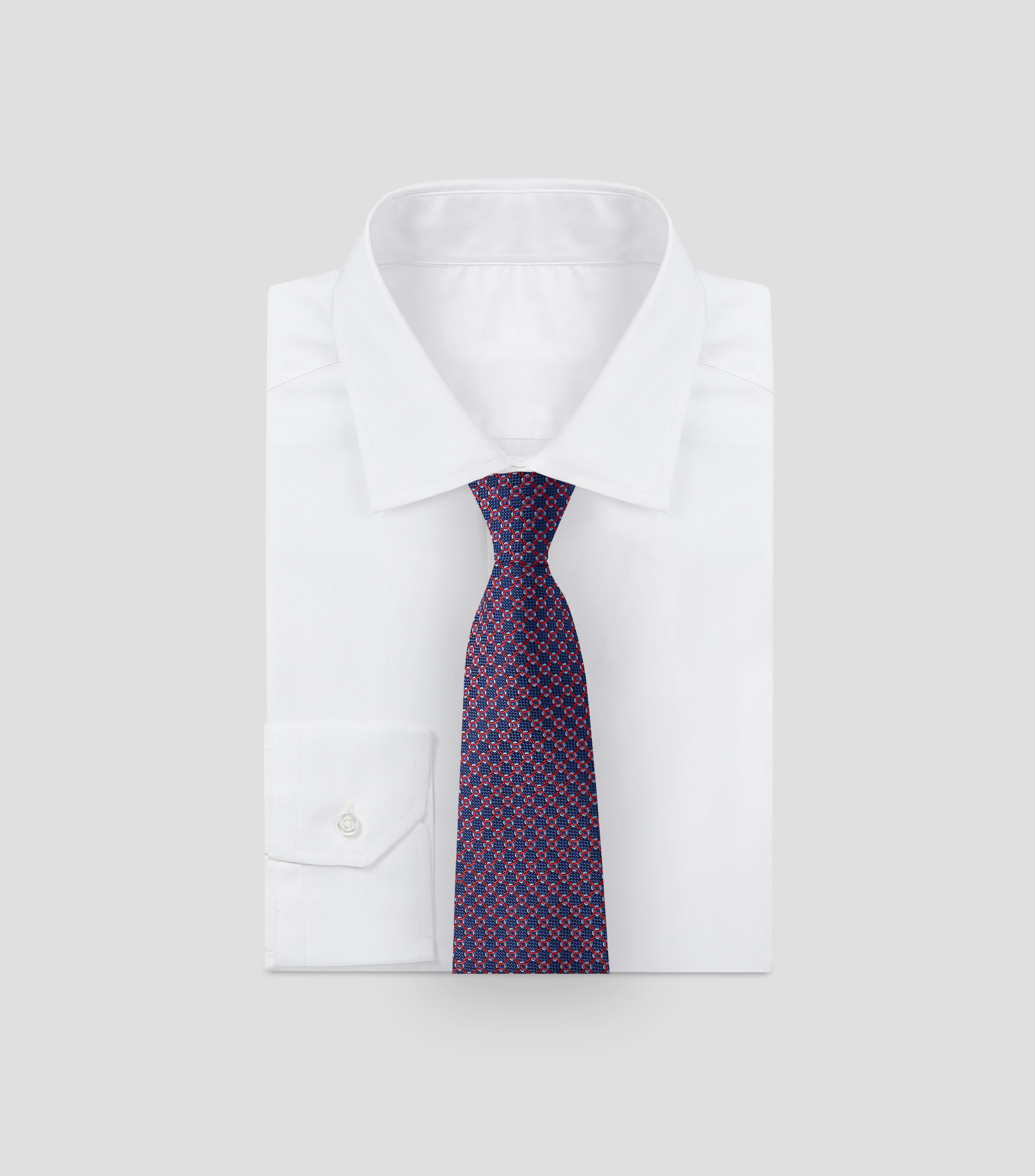 Corbata ancha en seda multicolor estampada