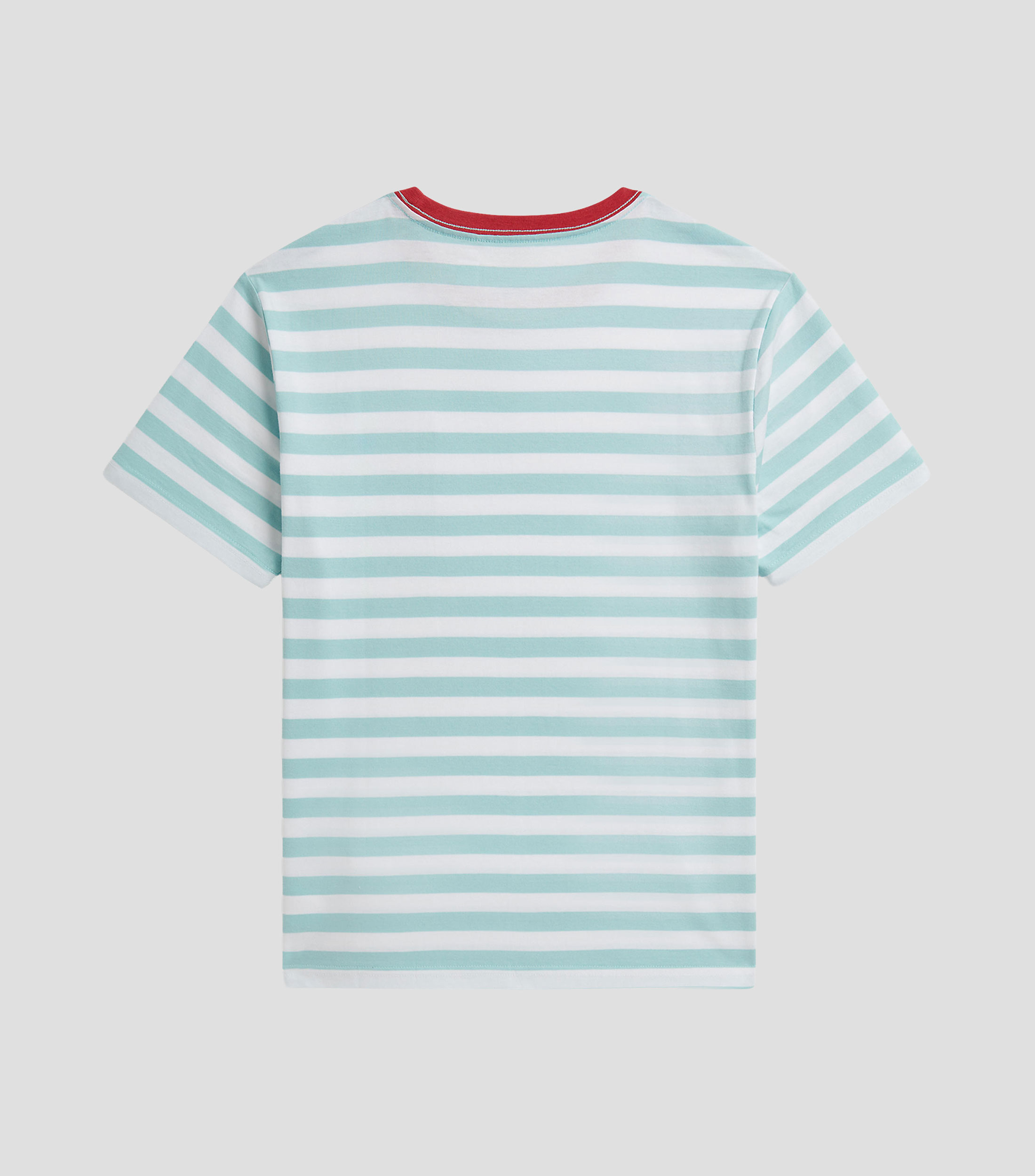 Playera de cuello redondo con manga corta y rayas Niño