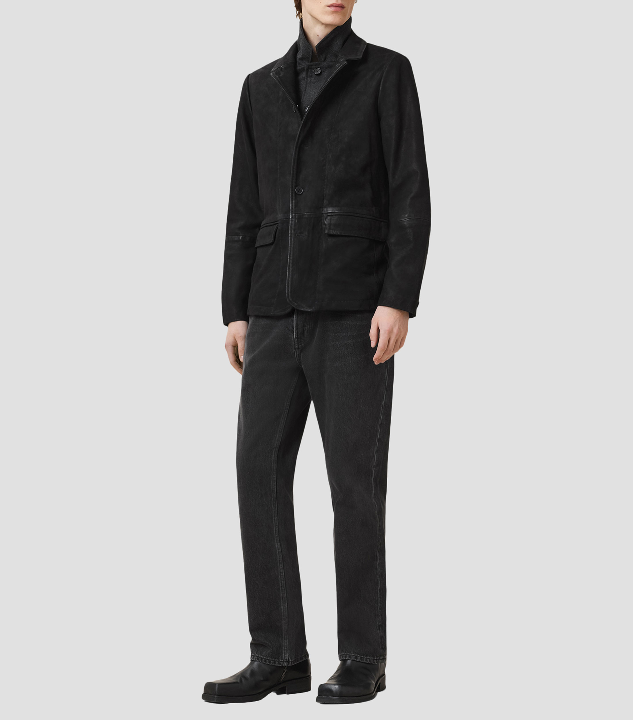 Blazer en piel Hombre