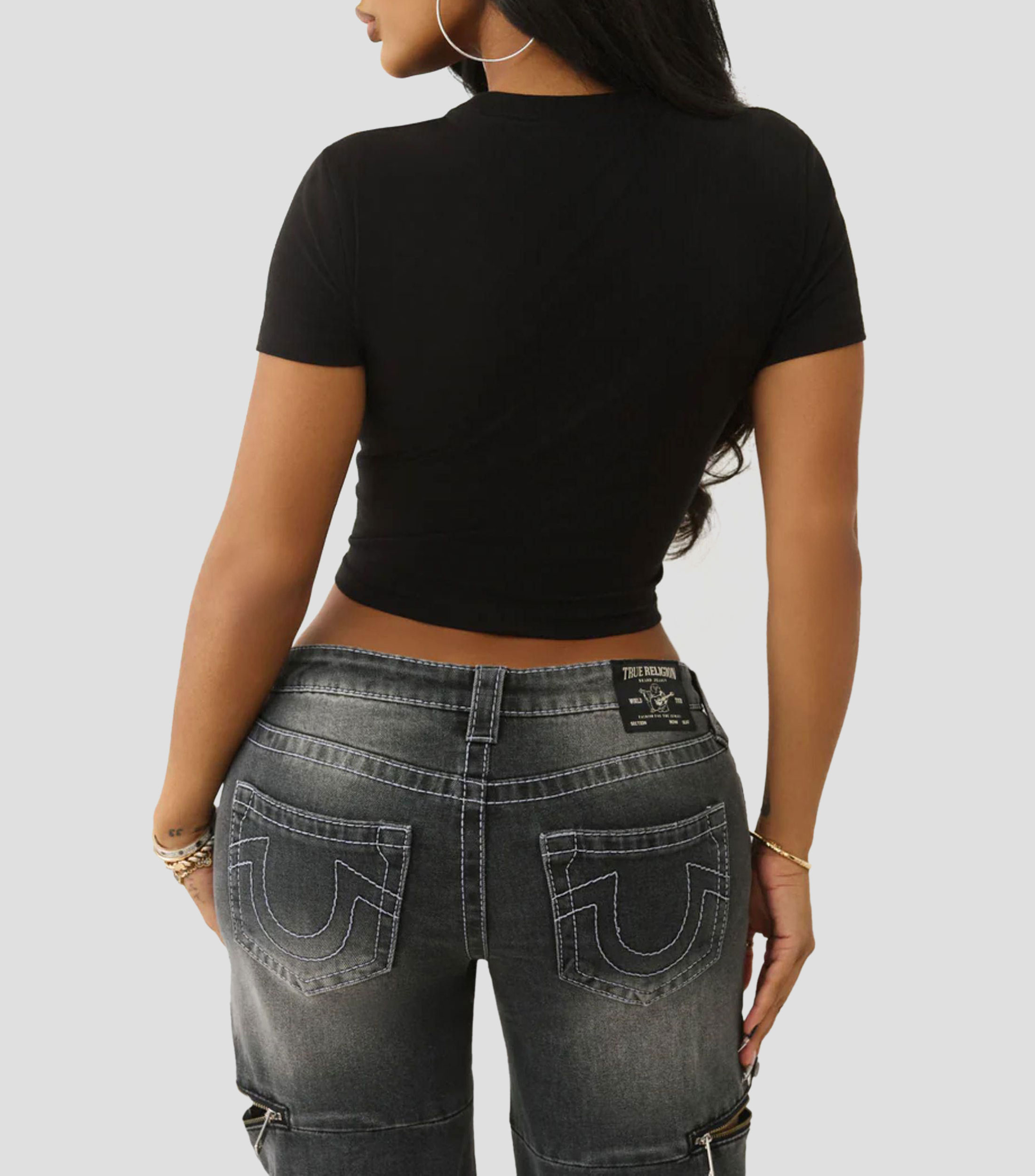 Playera cuello redondo manga corta estampado Mujer