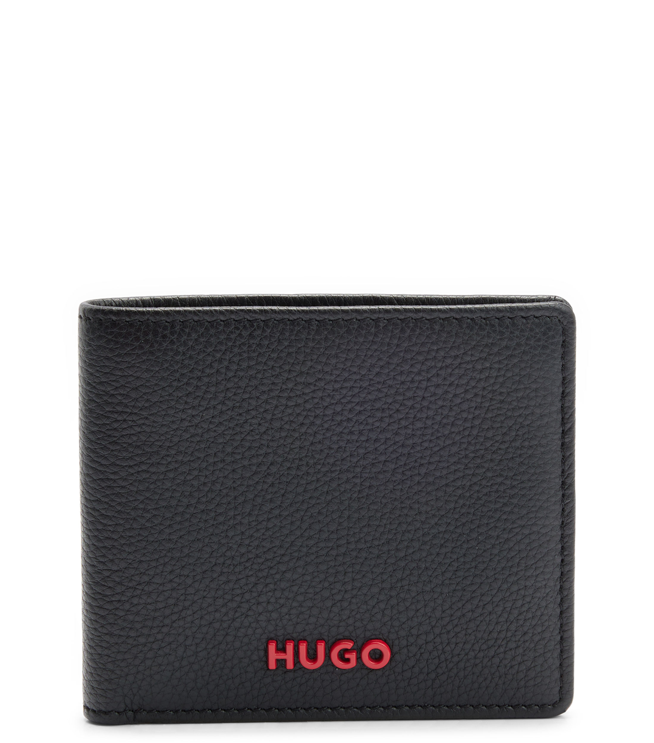 Boss Wallet Men's Hugo Boss Hugo Cartera De Piel Negra Plegable