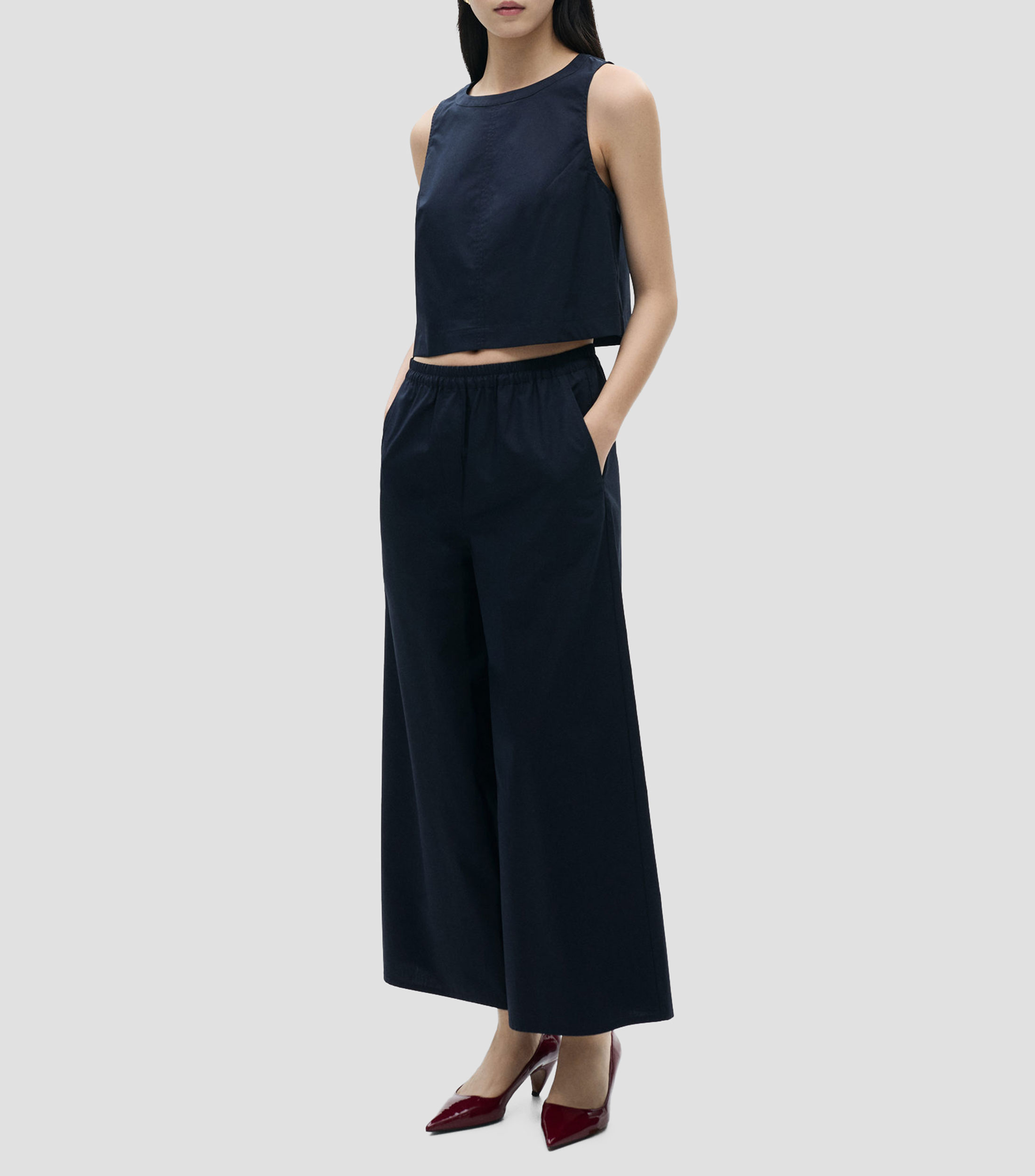 Crop Top liso Mujer