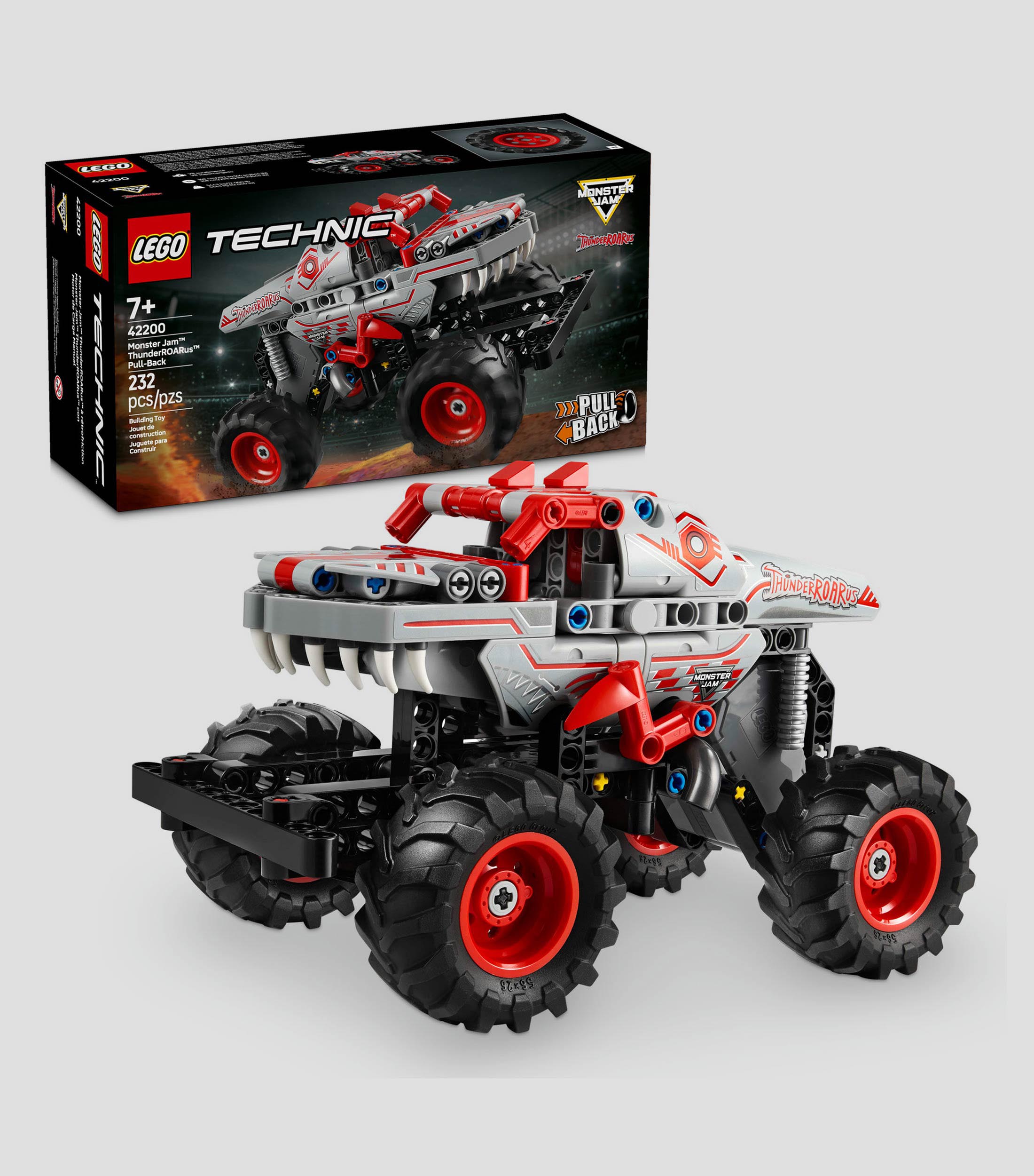 Lego Technic Monster Jam, ThunderROARus con Motor de Carga Manual 42200