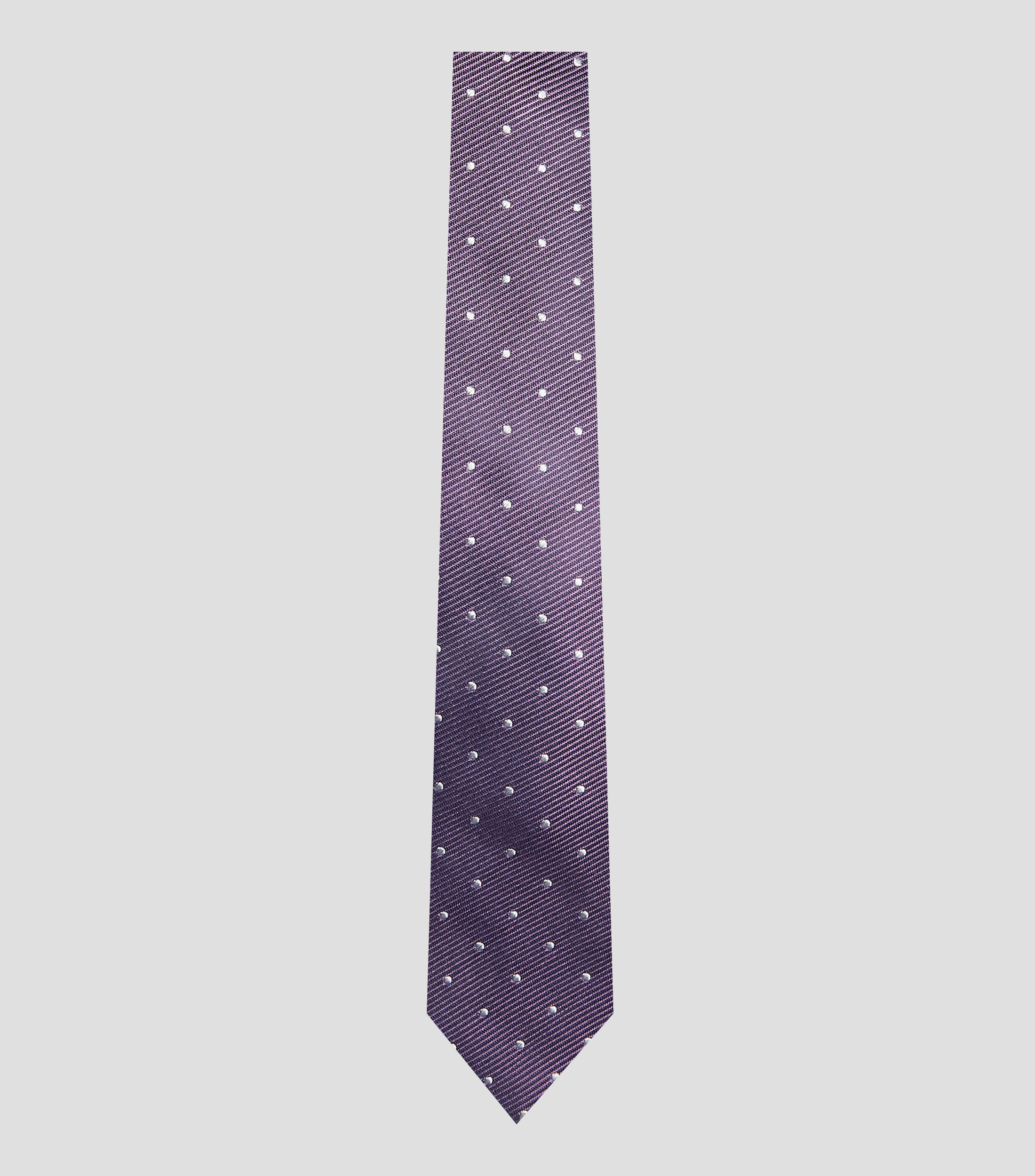 Corbata ancha de seda estampado de puntos