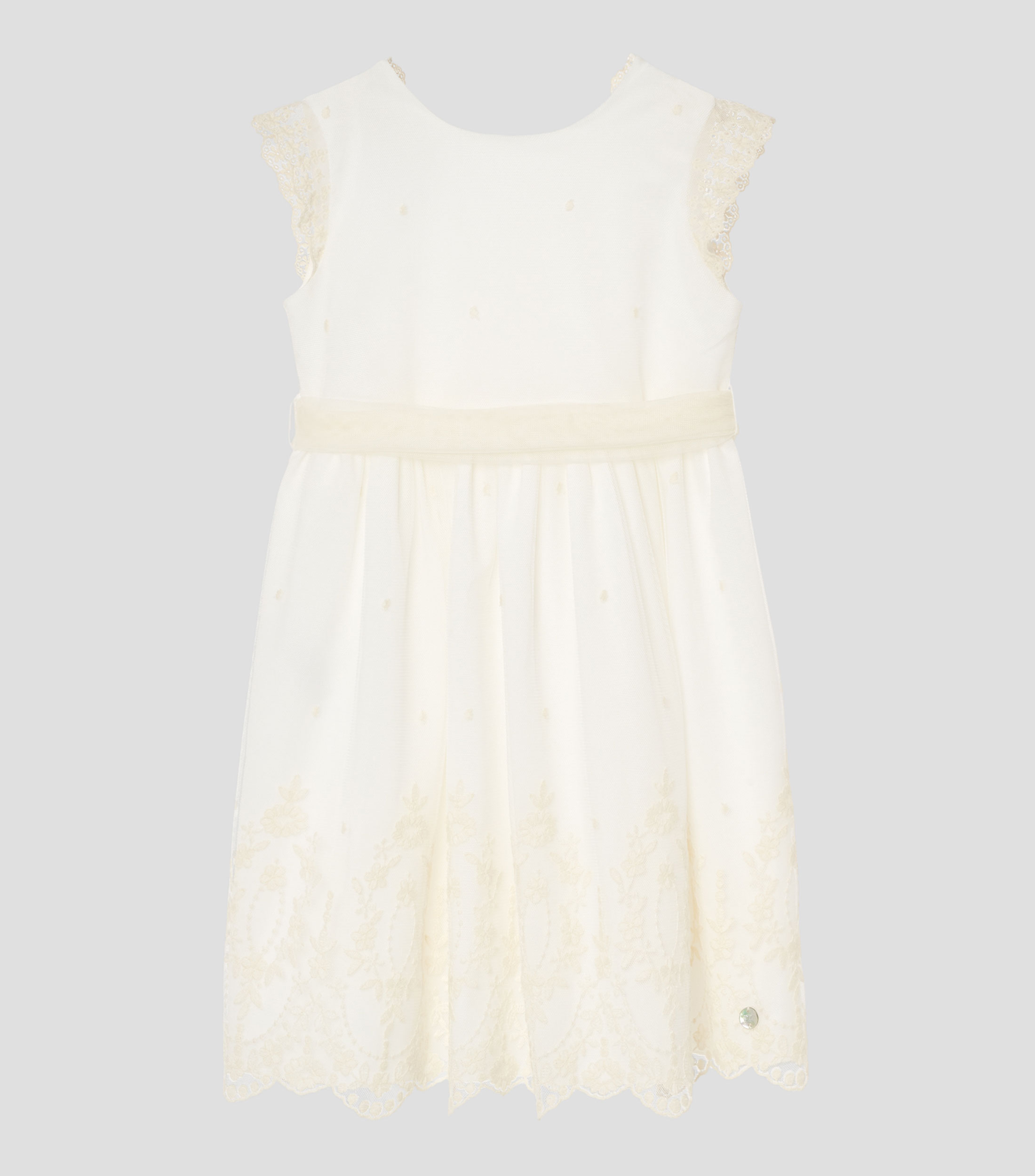 Vestido liso manga corta Niña