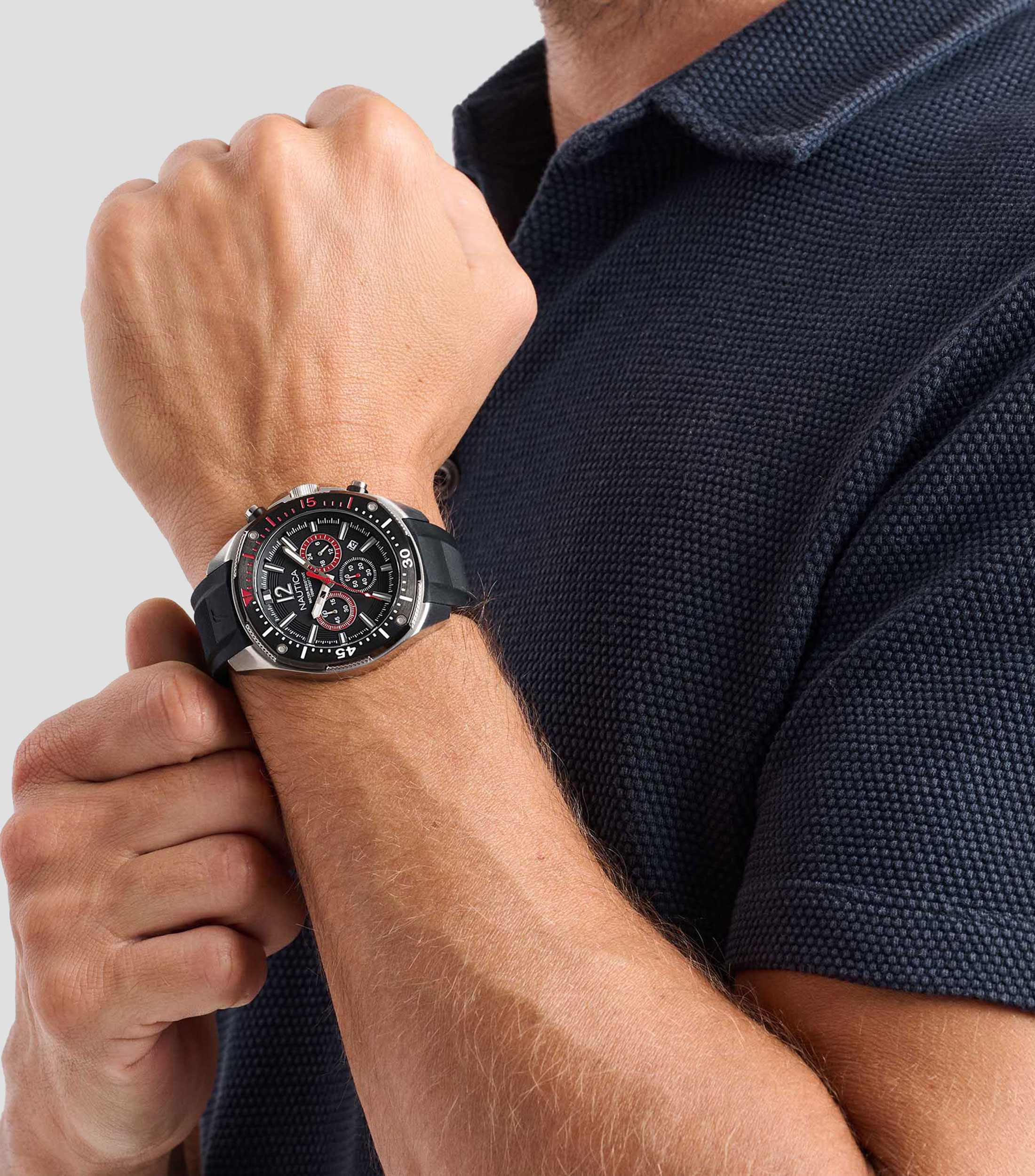 Reloj para Hombre Blue Sail Casual Plateado, Negro