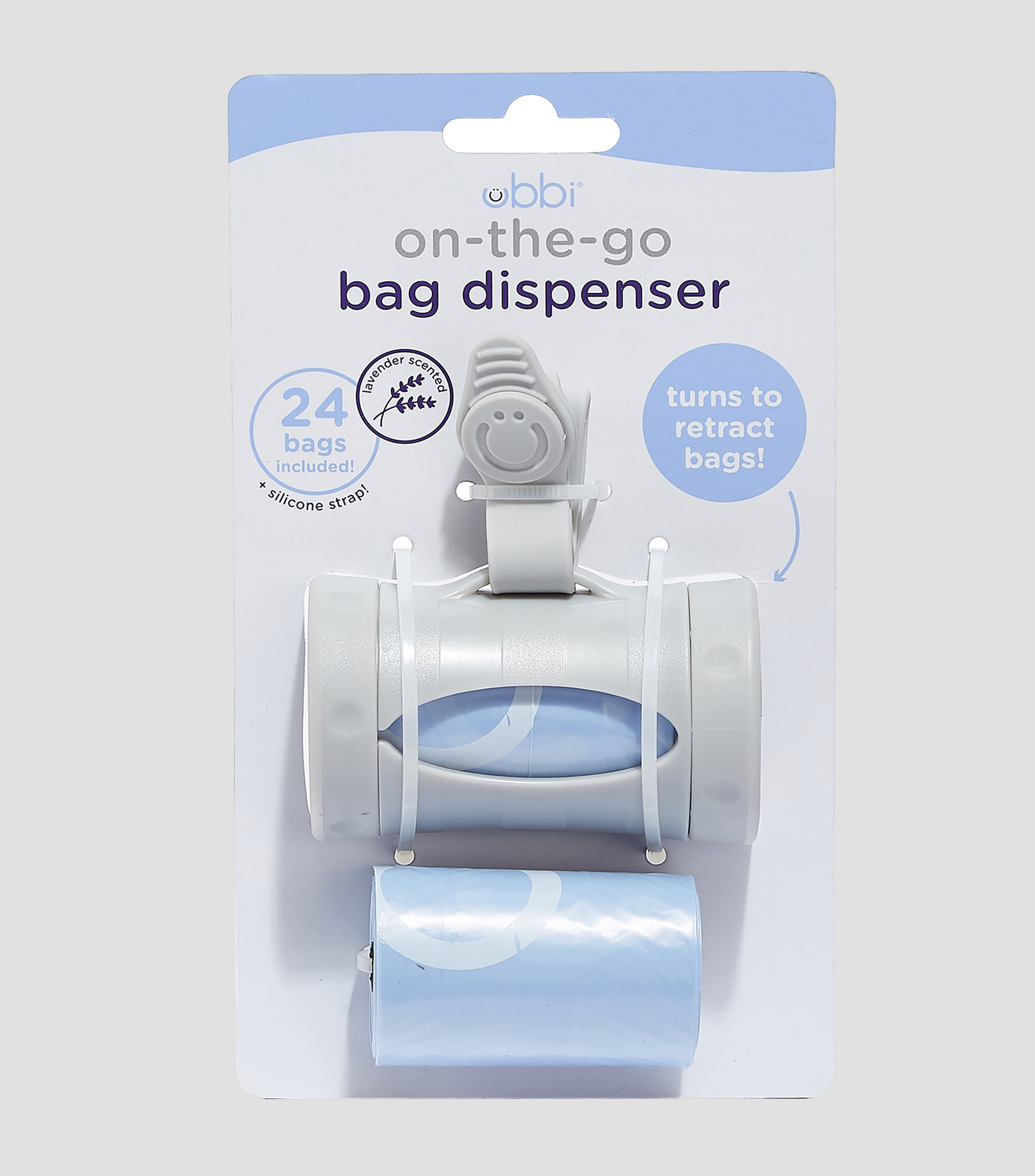 Dispensador de Bolsas Portátil Gris