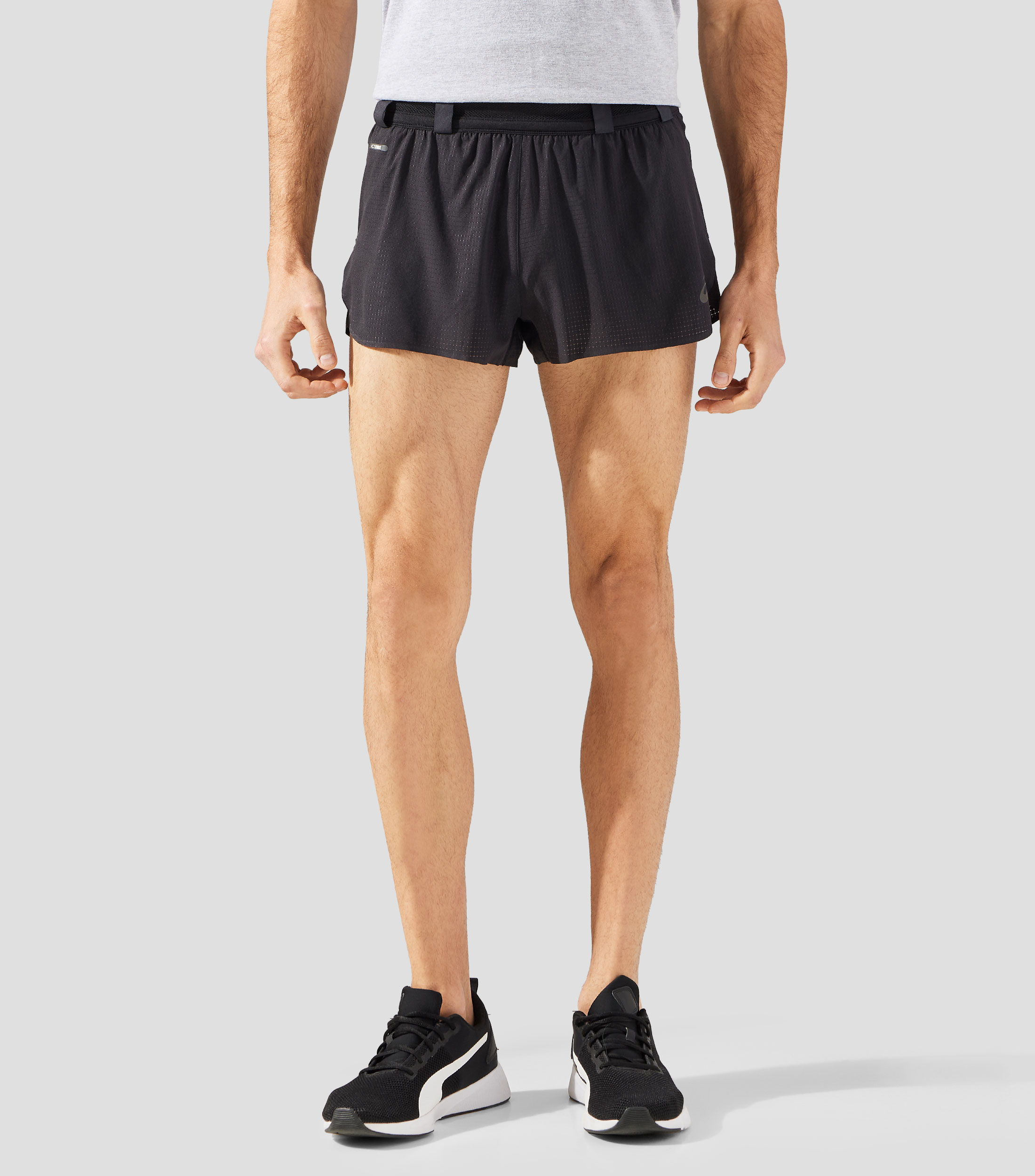 Short para correr liso Hombre